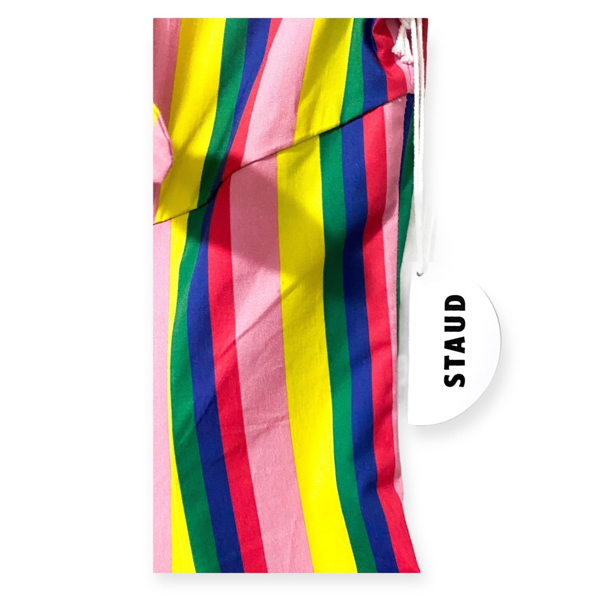 Staud STAUD Alice Multicolor Stripe Knotted Poplin Midi Dress Size Size XS / US 0-2 / IT 36-38 - 4 Thumbnail