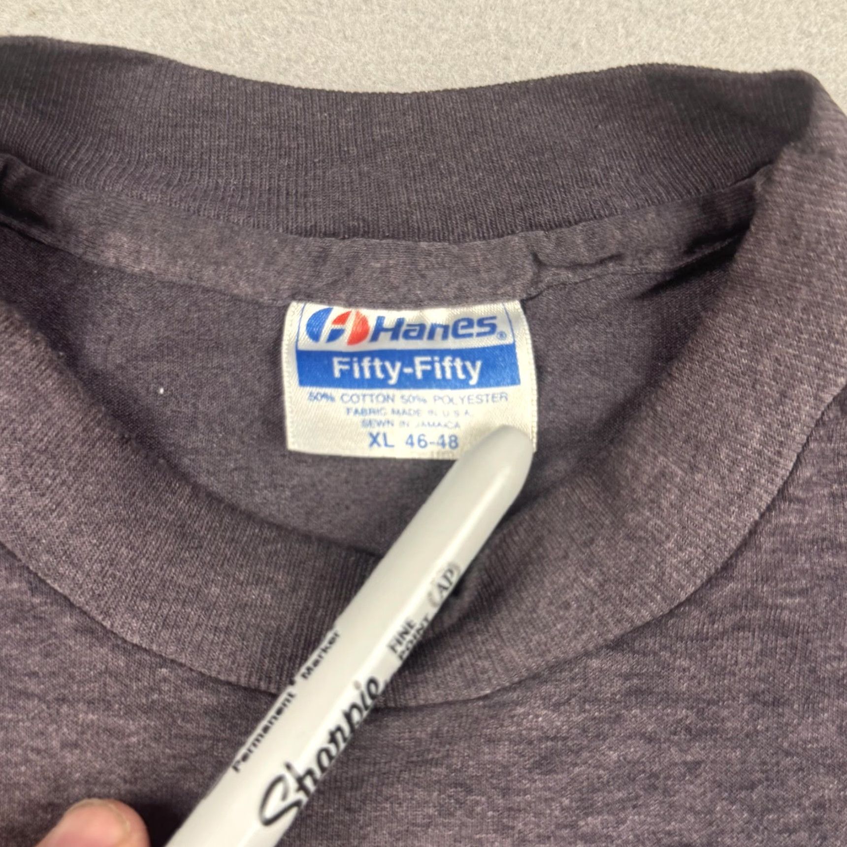 Hanes VINTAGE Stanley Tools Shirt Mens XL Gray Promo Advertising Shark Graphic 90s Size US XL / EU 56 / 4 - 6 Thumbnail