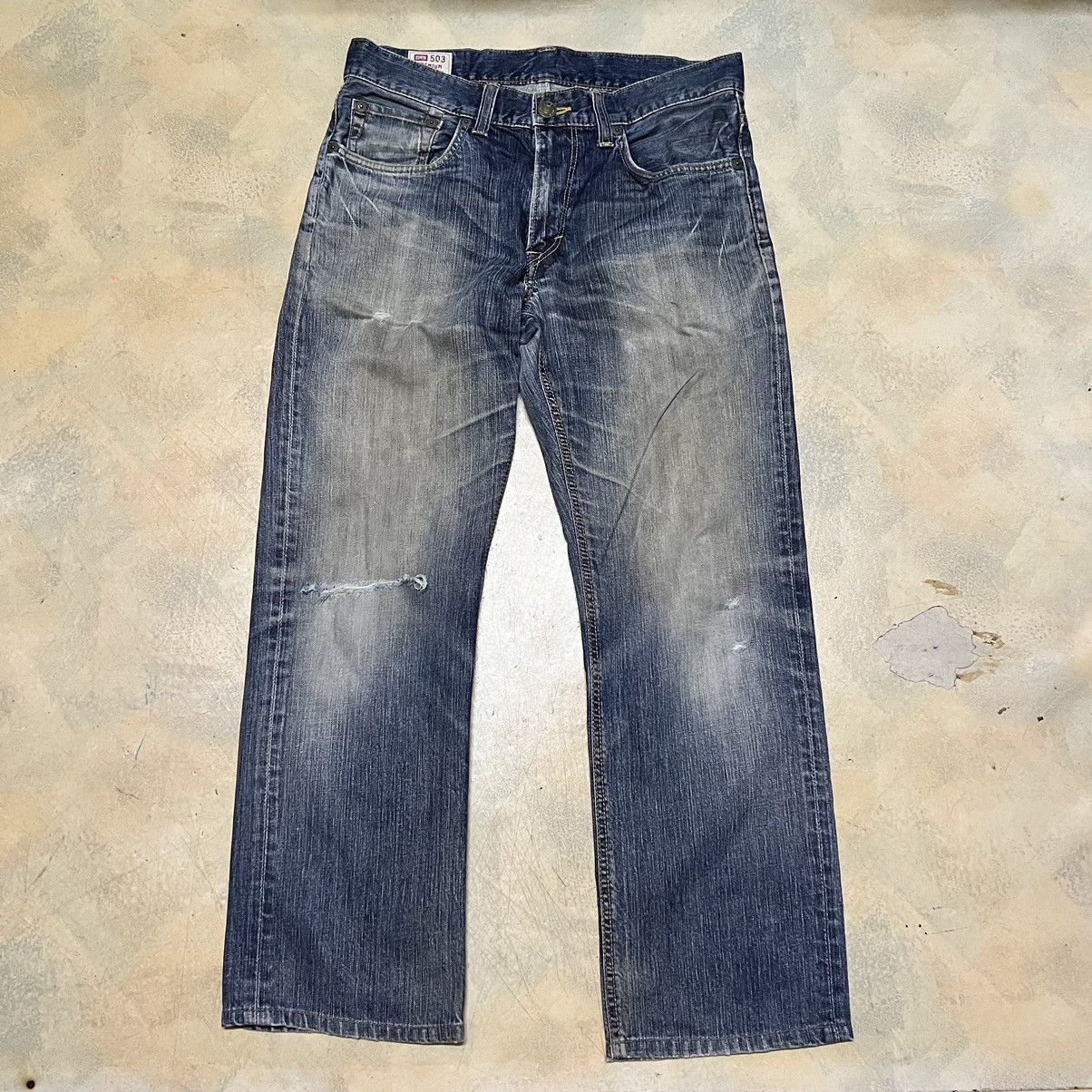 Edwin × Japanese Brand Edwin 503 Premium Made In Japan Distressed Denim Jeans Size US 33 - 1 Thumbnail