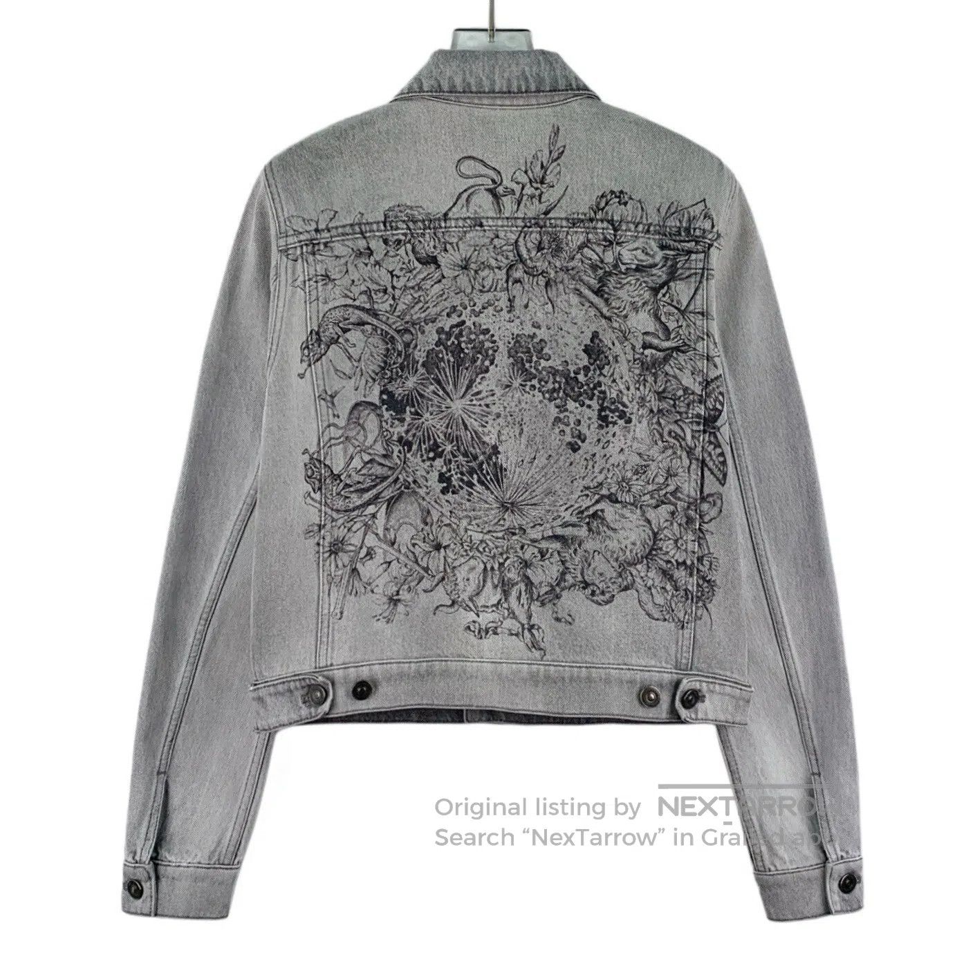 Dior Dior Grey floral animal print cotton collar single-breaste Size XS / US 0-2 / IT 36-38 - 2 Thumbnail