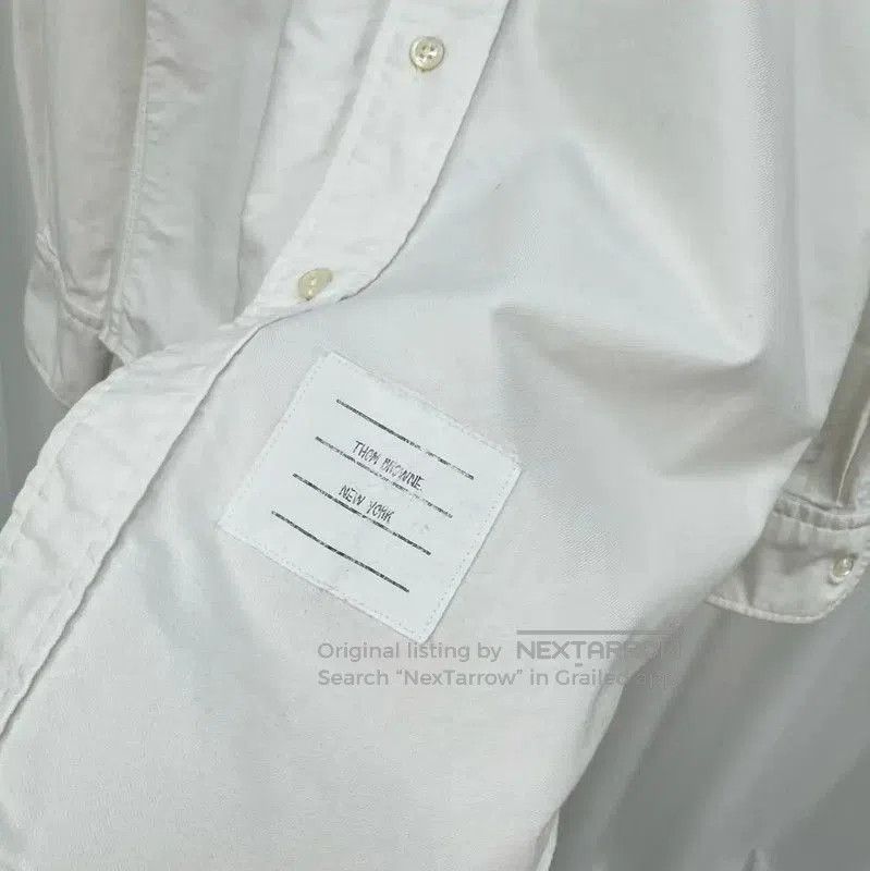 Other Thom Browne White Striped Long Sleeve Shirt . Size US M / EU 48-50 / 2 - 5 Thumbnail