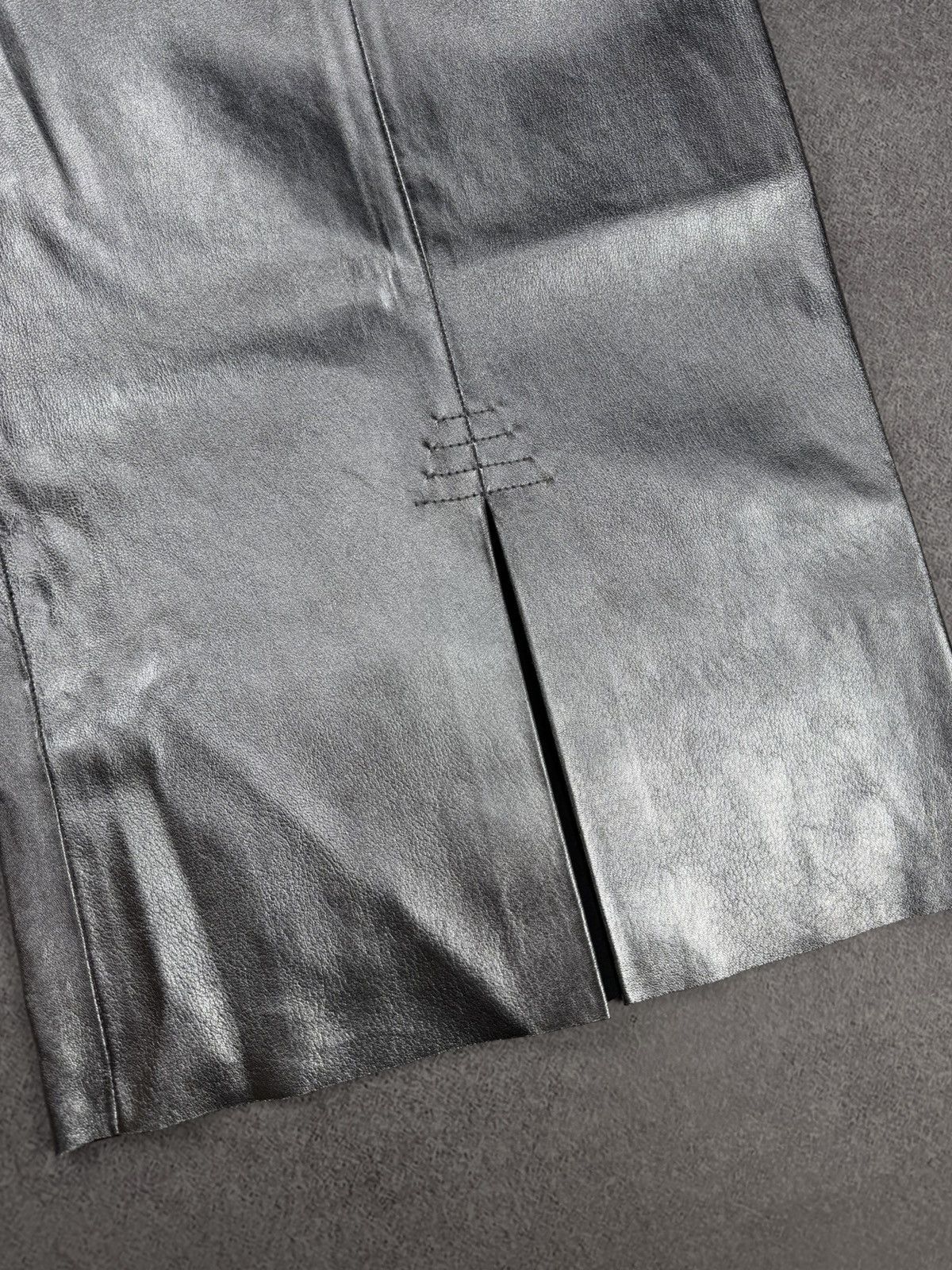 Zadig & Voltaire Zadig & Voltaire Jaden Cuir Silver Skirt Size 34 Size 24" / US 00 / IT 34 - 4 Thumbnail