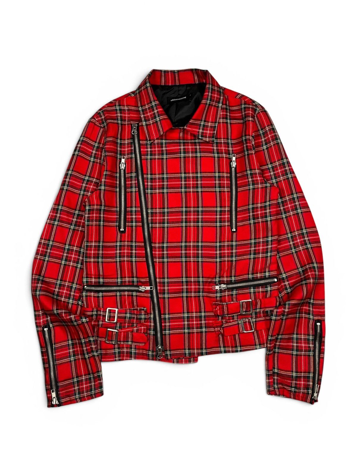 Kris Van Assche Ramones Style Kris Van Assche Bikers Jacket Tartan Size US S / EU 44-46 / 1 - 2 Thumbnail