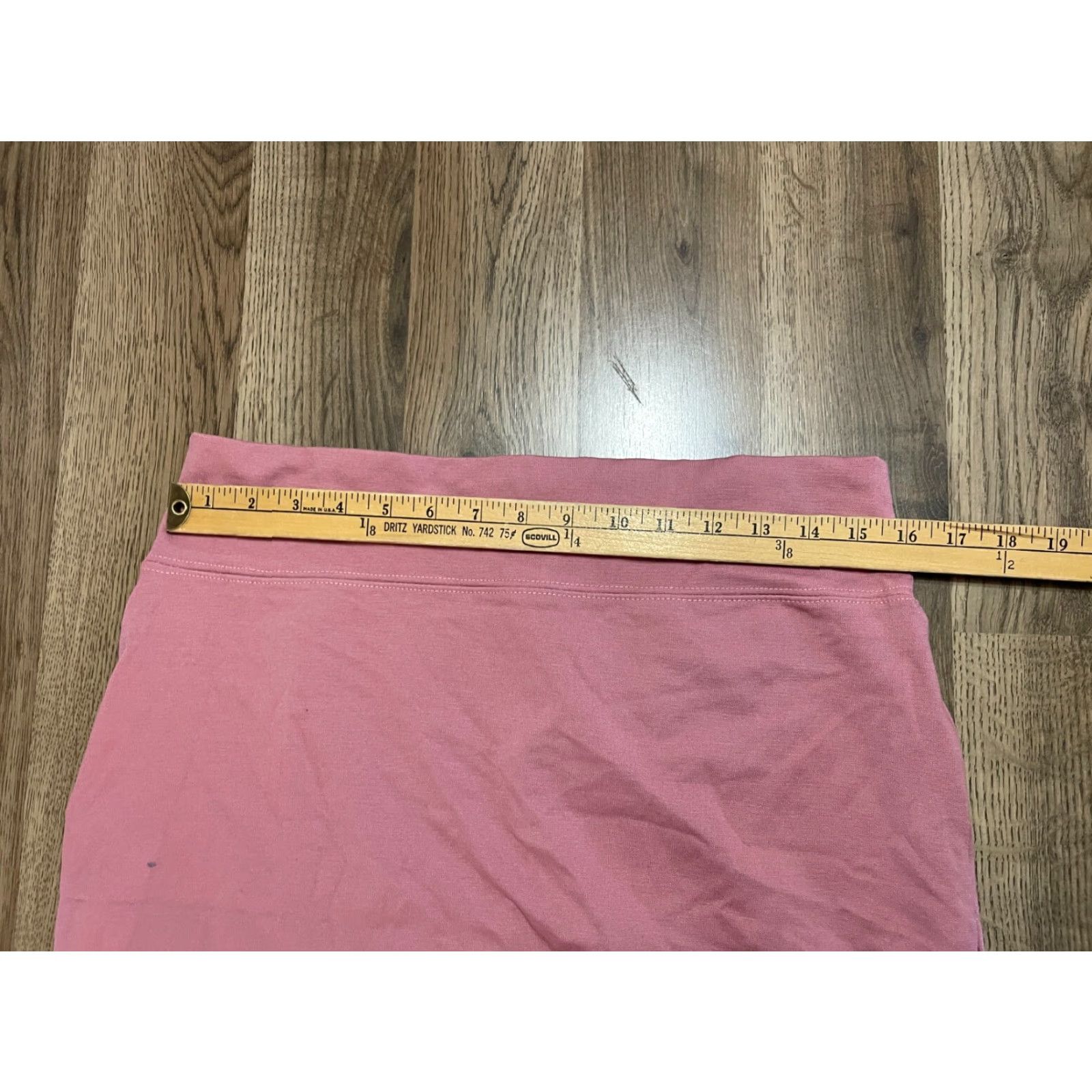 Vintage Sweet Skirt Women's XL Pink Pull On Mini Pencil Straight Cut Skirt Solid Casual Fall Spring Summer Men? Girls? Size 40" / US 18 - 6 Thumbnail