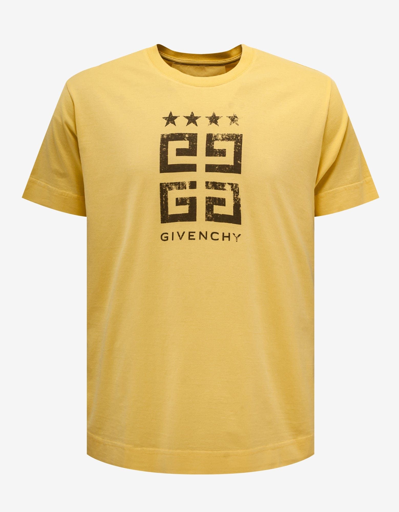 Image of Givenchy Yellow 4G Star T-Shirt, Men's (Size XS)