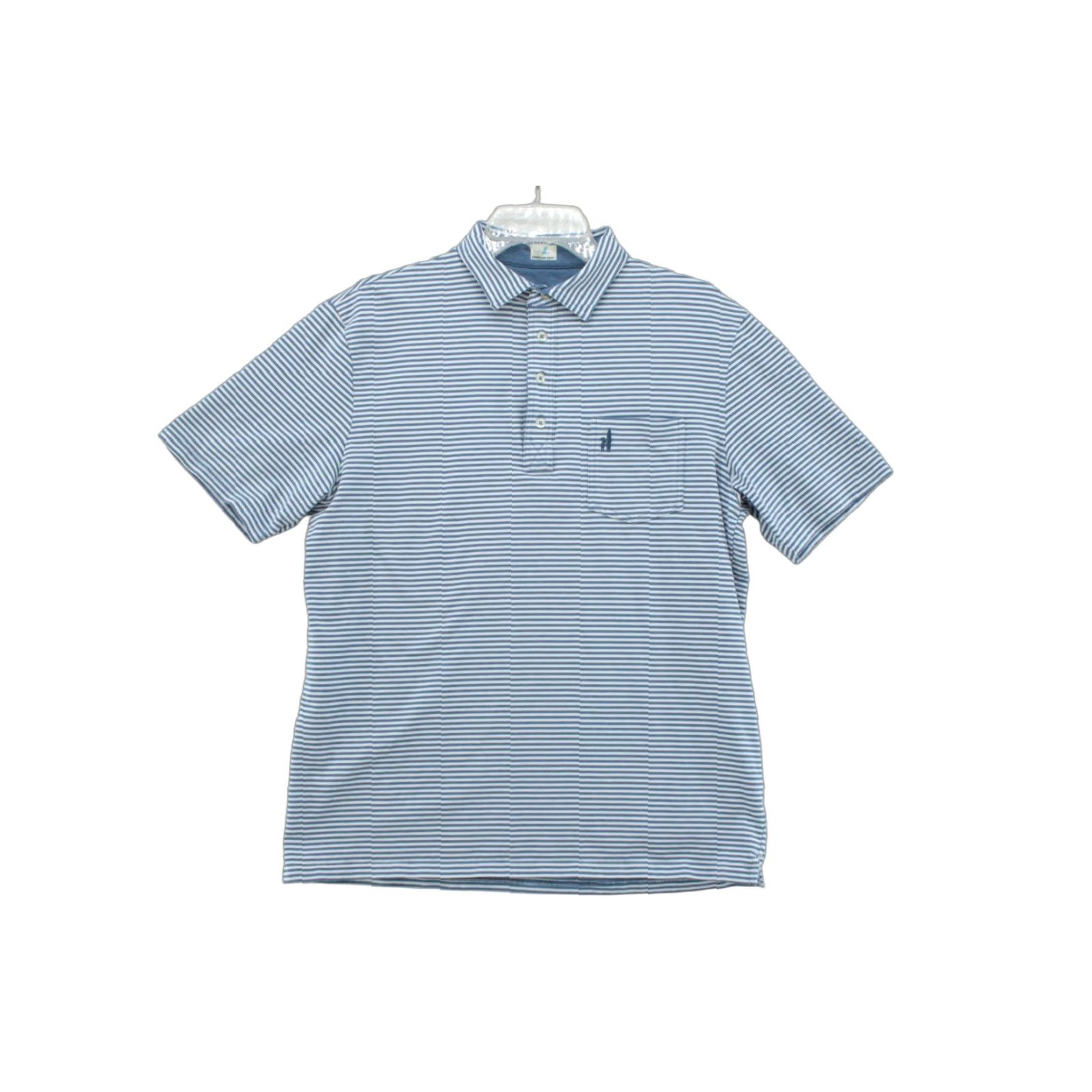 johnnie-O johnnie-O Polo Shirt Men’s M Blue White Striped Beach Sailor Preppy Stylish Shirt Polo Men’s Medium Blue & White Striped Size US M / EU 48-50 / 2 - 1 Thumbnail