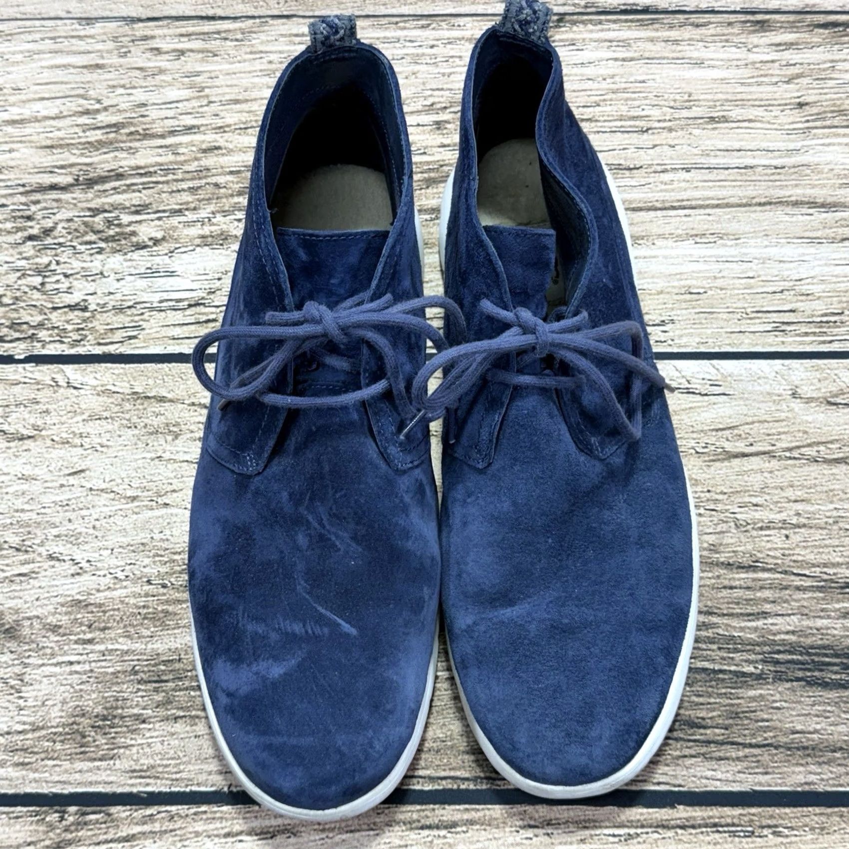 Ugg UGG Australia Freamon Chukka Boots Mens 13 Blue Suede Casual Shoes Suede Upper Wool Lining M Width Logo Arch Support Lightweight Vintage No Size US 13 / EU 46 - 3 Thumbnail