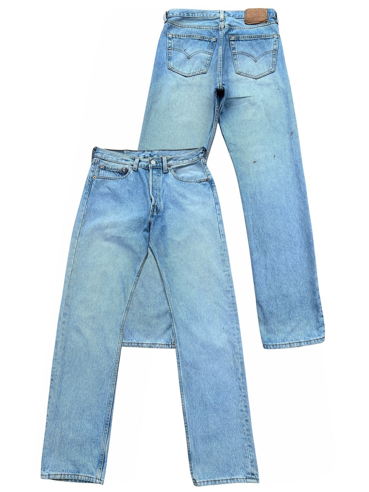 Levi's Vintage 90s Levis 501 USA Distressed Denim Jeans 31x31 Size 31" - 1 Thumbnail