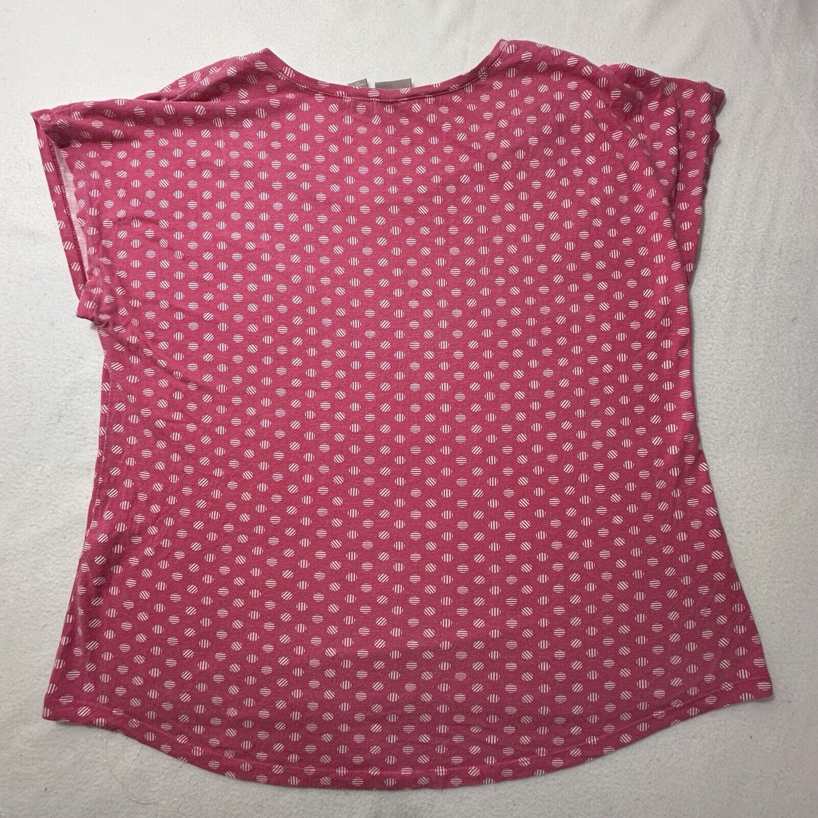 Chicos Chico's XL Pink Polka Dot Lightweight Pullover T Shirt Size XL / US 12-14 / IT 48-50 - 11 Thumbnail