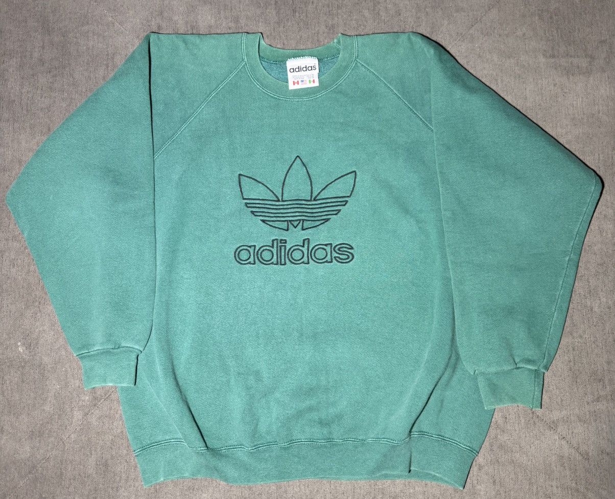 Adidas Vintage Adidas embroidered Trefoil logo crewneck Size US M / EU 48-50 / 2 - 2 Thumbnail