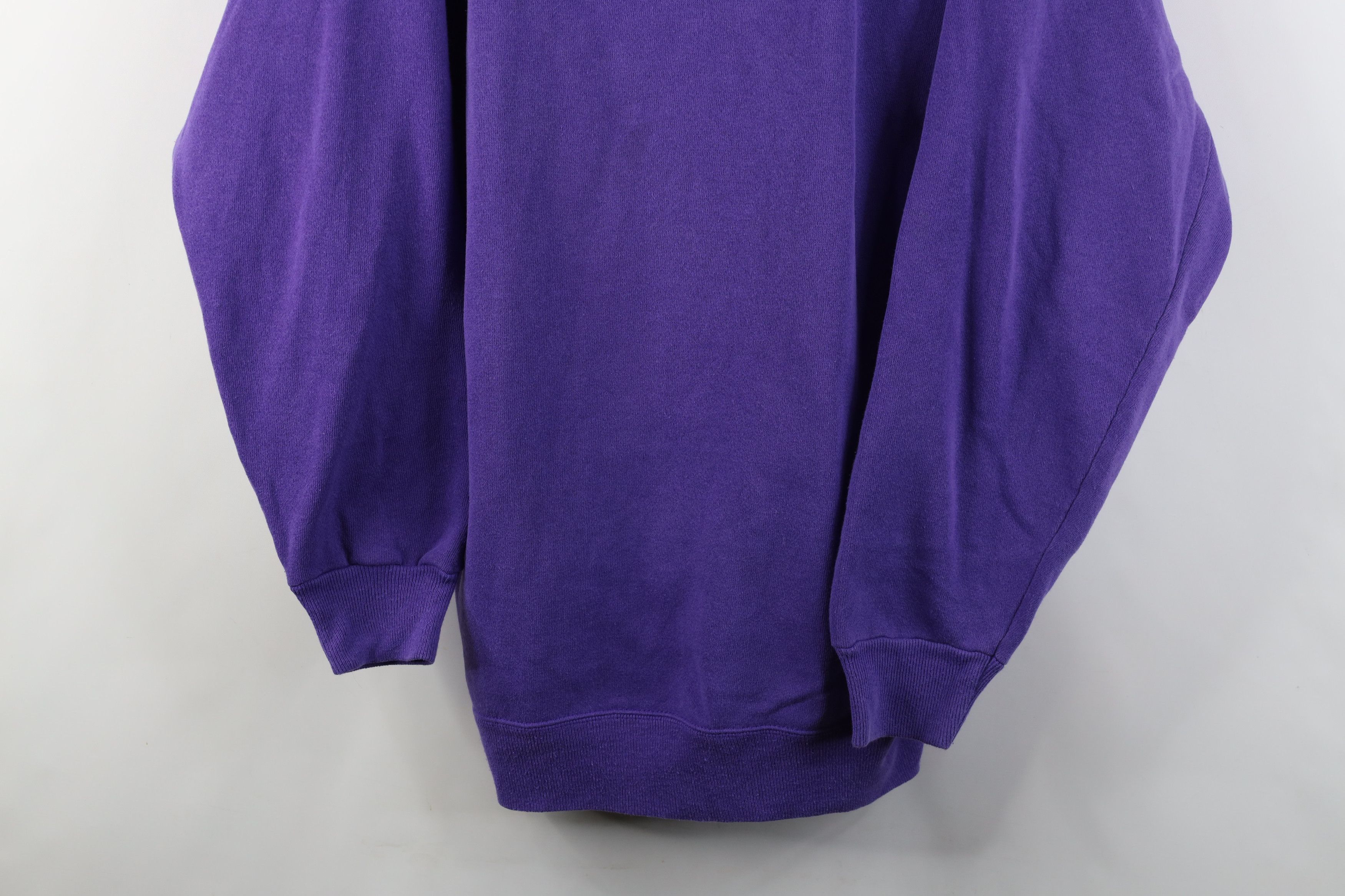 Vintage Vintage 90s Streetwear Blank Crewneck Sweatshirt Purple USA Size XXL / US 16-18 / IT 52-54 - 3 Thumbnail