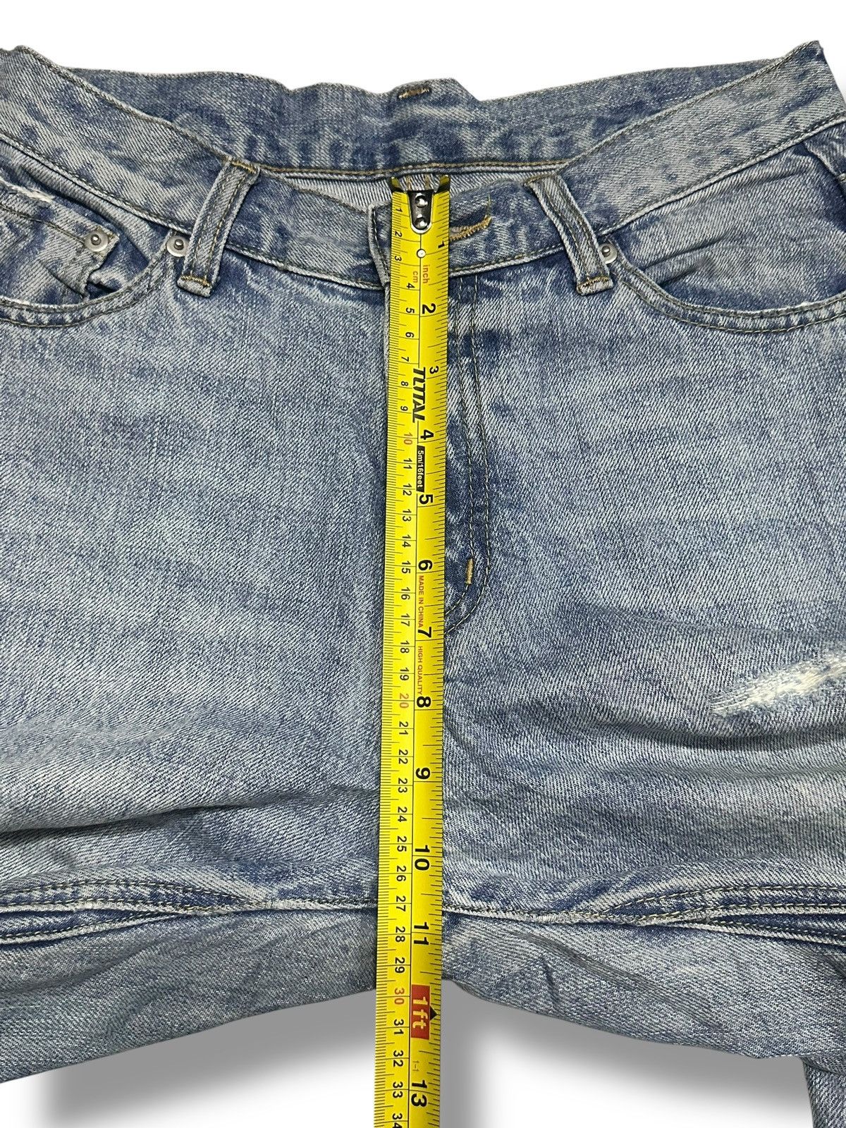 Japanese Brand Vintage Japan Distressed Jean With Wideleg Baggy Style Faded Size US 30 / EU 46 - 14 Thumbnail