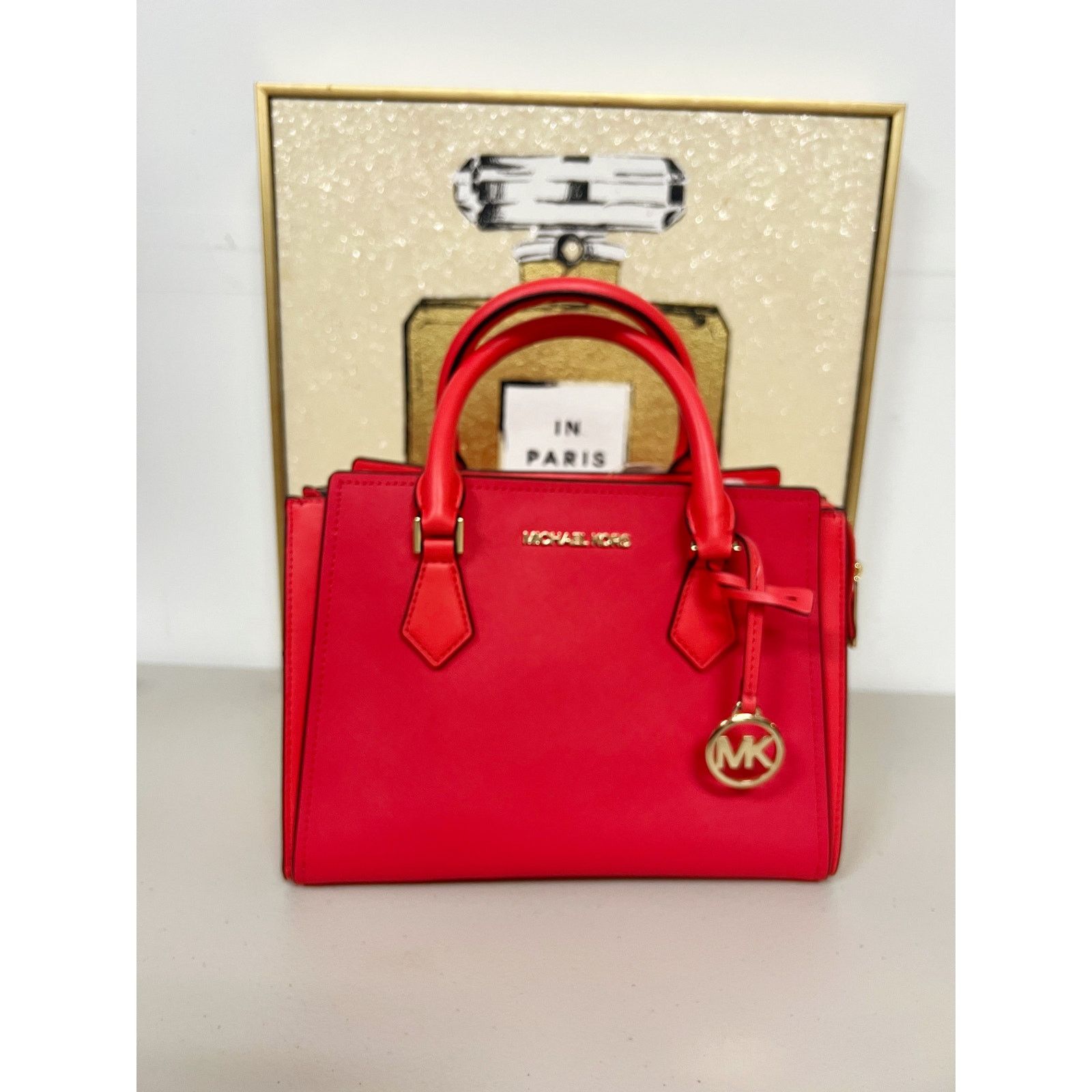 Michael Kors Michael Kors 35T0GWXM2L Hope Medium Saffiano Leather Satchel Size ONE SIZE - 1 Thumbnail