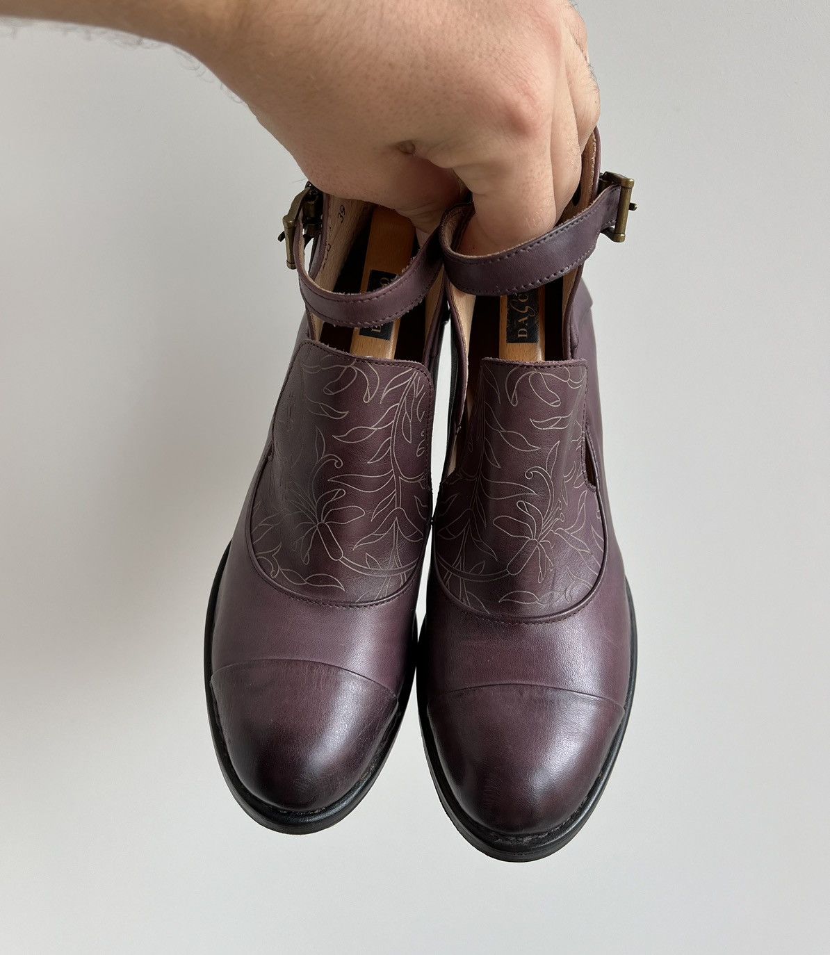 Vintage Vintage Neosens Leather Violet Heel Shoes Size US 9 / IT 39 - 2 Thumbnail