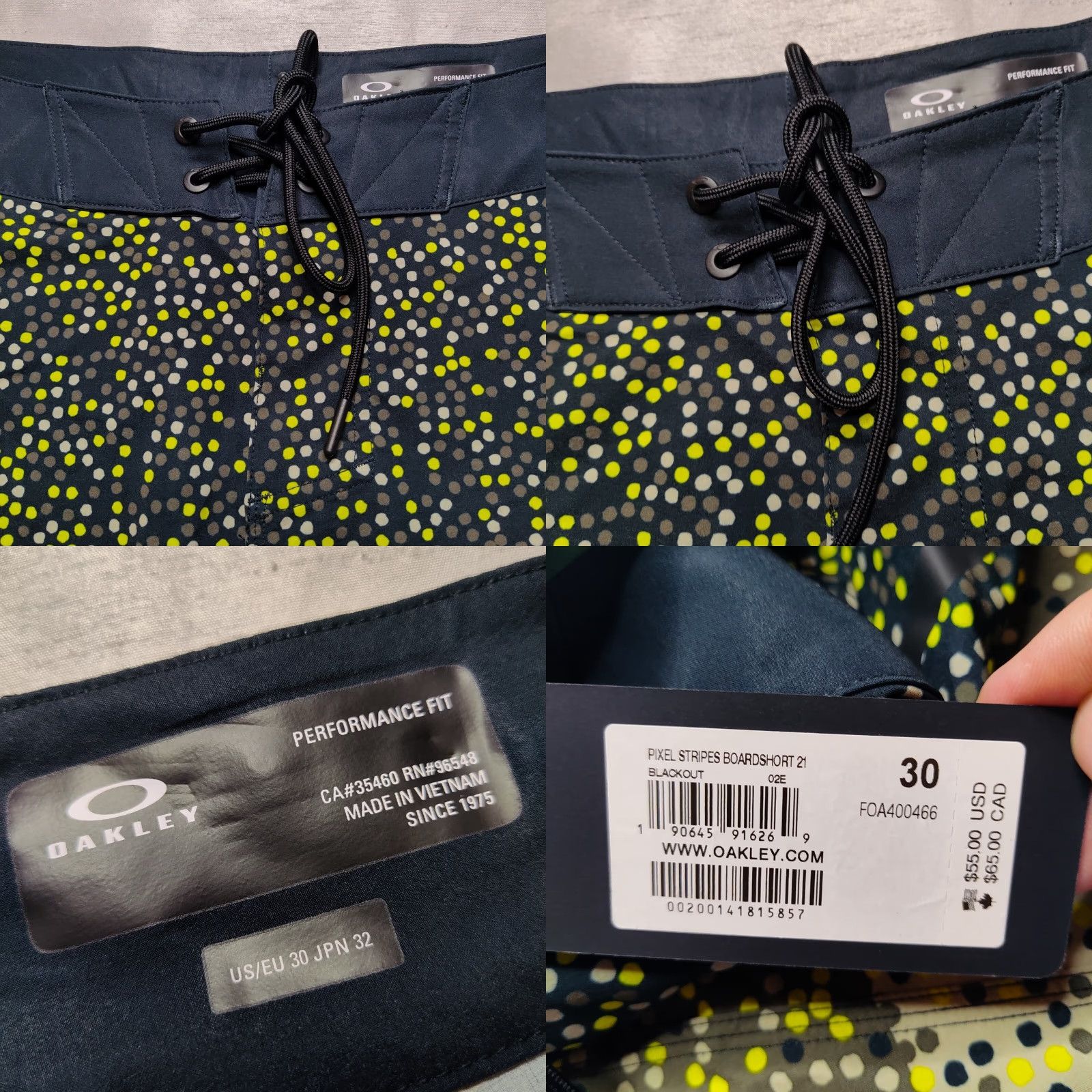 Oakley OAKLEY Men Size 30 Blackout Pixel Stripes Board Shorts NEW Size US 30 / EU 46 - 8 Thumbnail