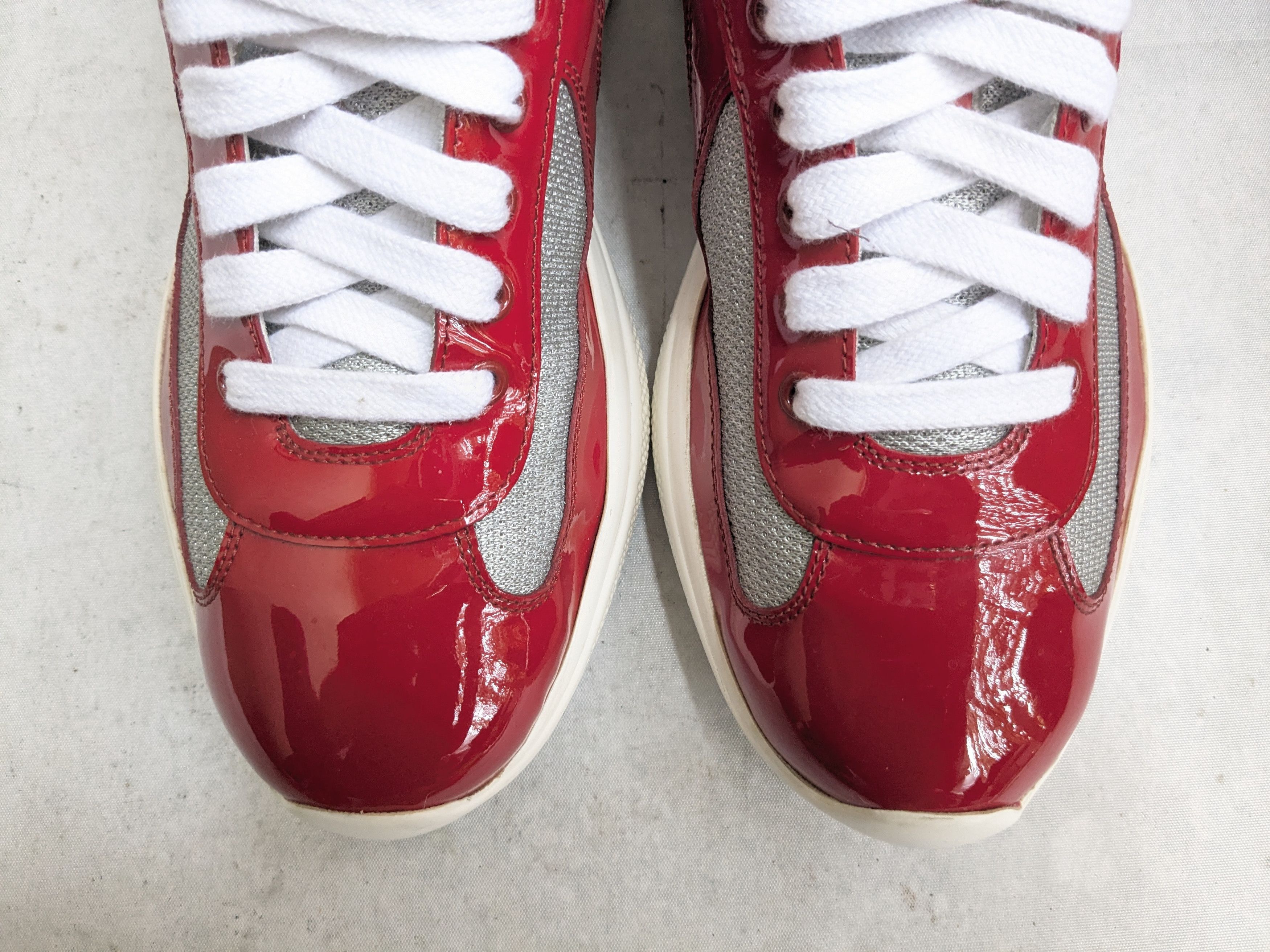 Prada Prada America's Cup Sneakers Red Patent Leather 10 Low Tops Size US 10 / EU 43 - 2 Thumbnail