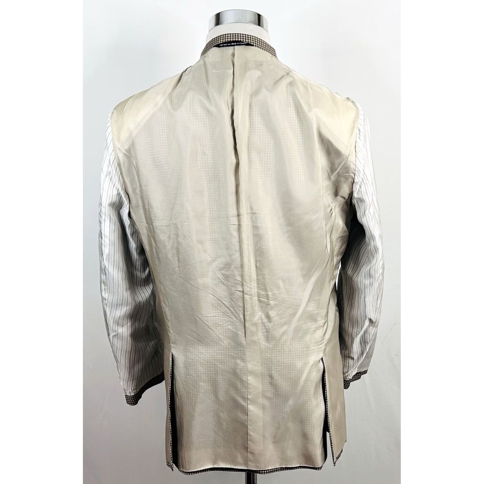 Loro Piana Coppley Sport Coat 42R Wool Beige Plaid Two Button JACKET Mens Regular 42 Loro Piana Four Seasons No N/A Size US XS / EU 42 / 0 - 8 Thumbnail