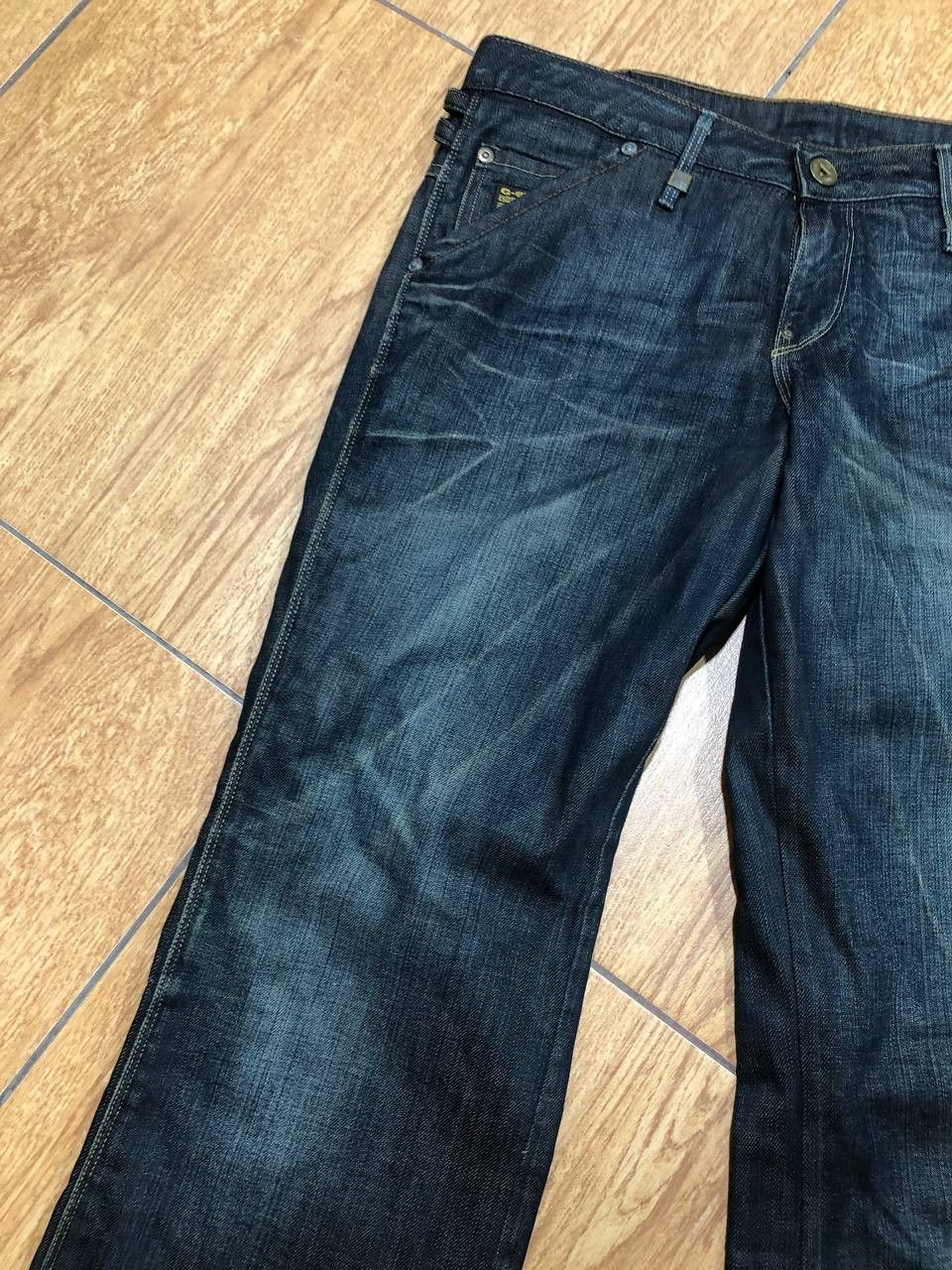 G-Star G Star Raw Denim Loose Jeans Straight Leg Pants Dark Wash Size US 31 - 22 Thumbnail