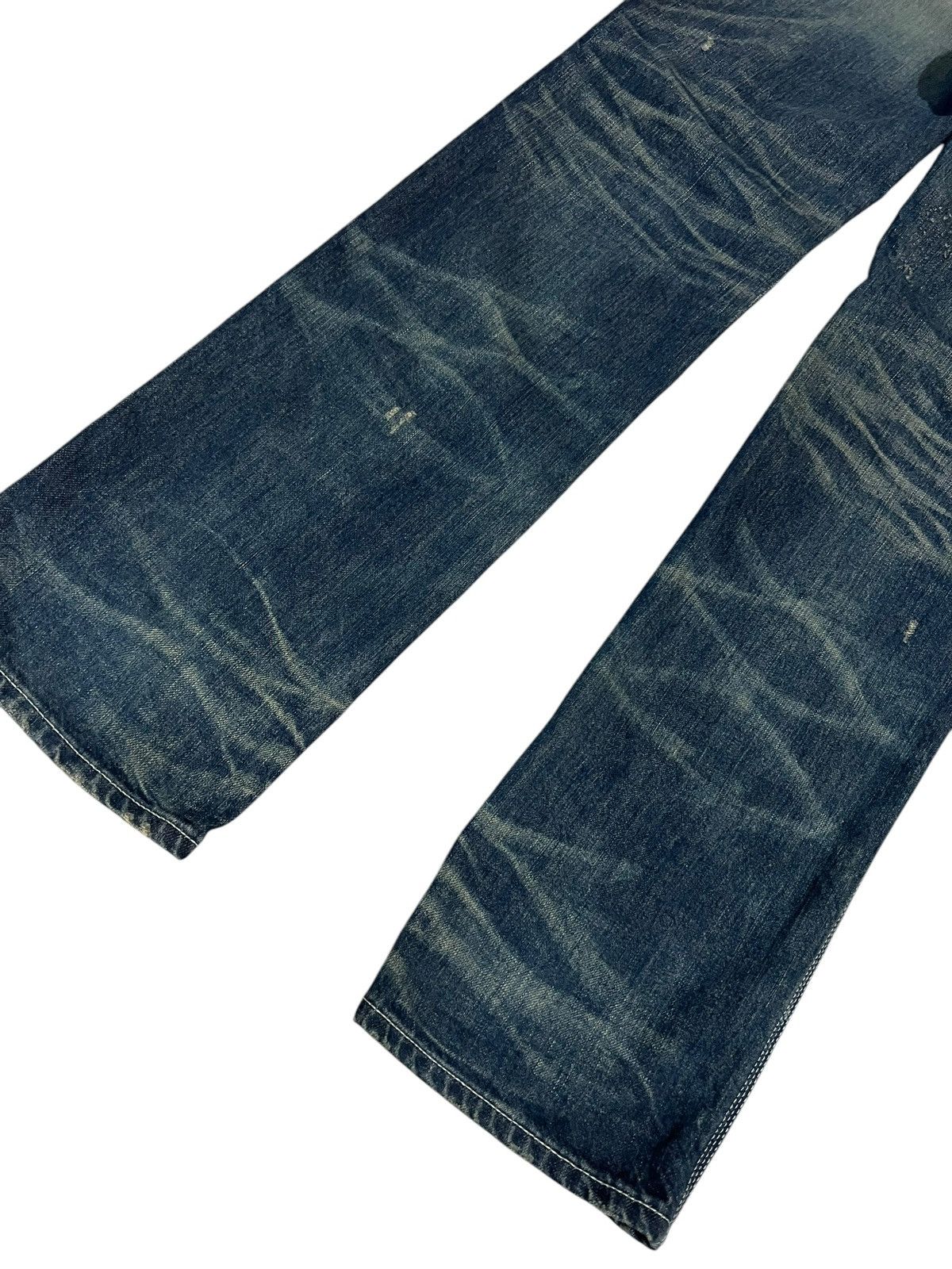 If Six Was Nine × Japan Blue 🌈90’s Blue Way Distressed Mud Wash Jean Made In Nippon Size US 31 - 8 Thumbnail