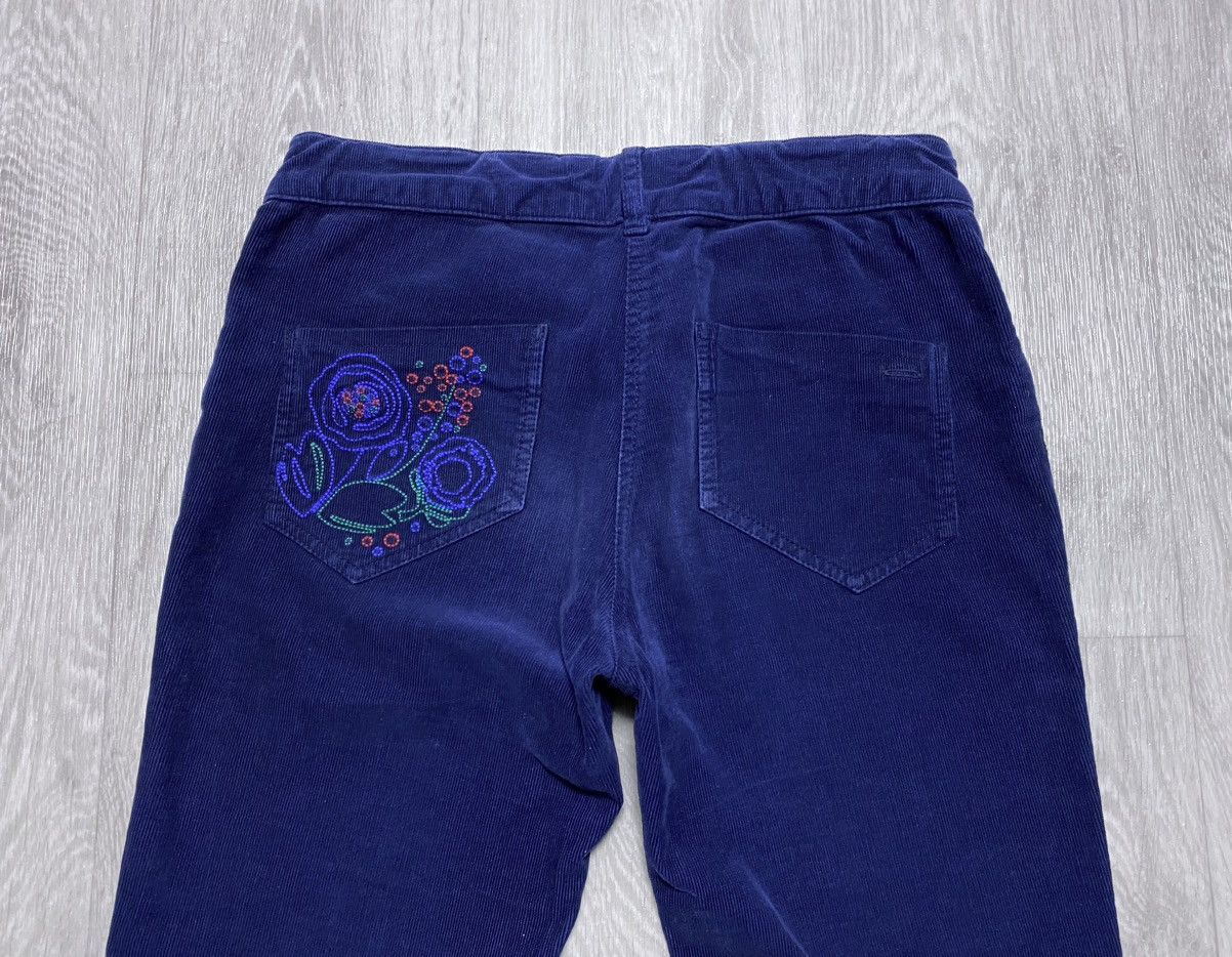Kenzo Vintage Kenzo Teenager Blue Corduroy Pant Trouser Embroidery Size 24" / US 00 / IT 34 - 23 Thumbnail