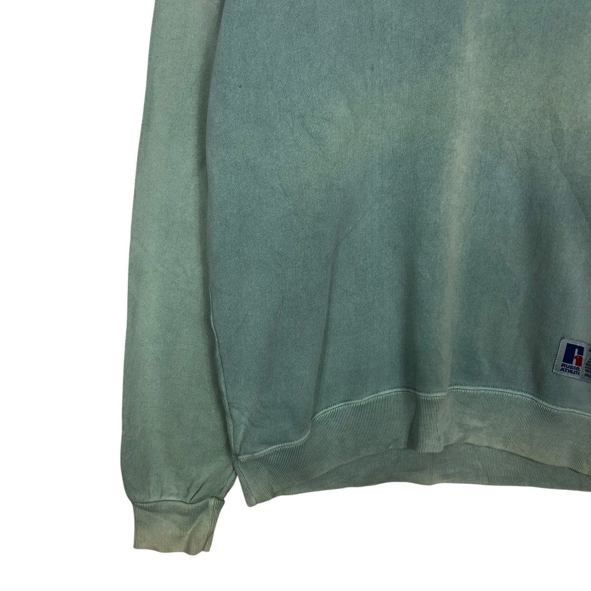 Japanese Brand Vintage Russell Athletic Green Sweatshirt FadedWash Crewneck Size US M / EU 48-50 / 2 - 5 Thumbnail