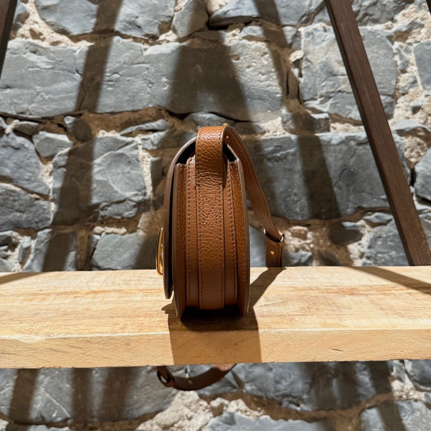 Burberry Burberry Brown Leather Rocking Horse Halfmoon Mini Bag Size ONE SIZE - 3 Thumbnail