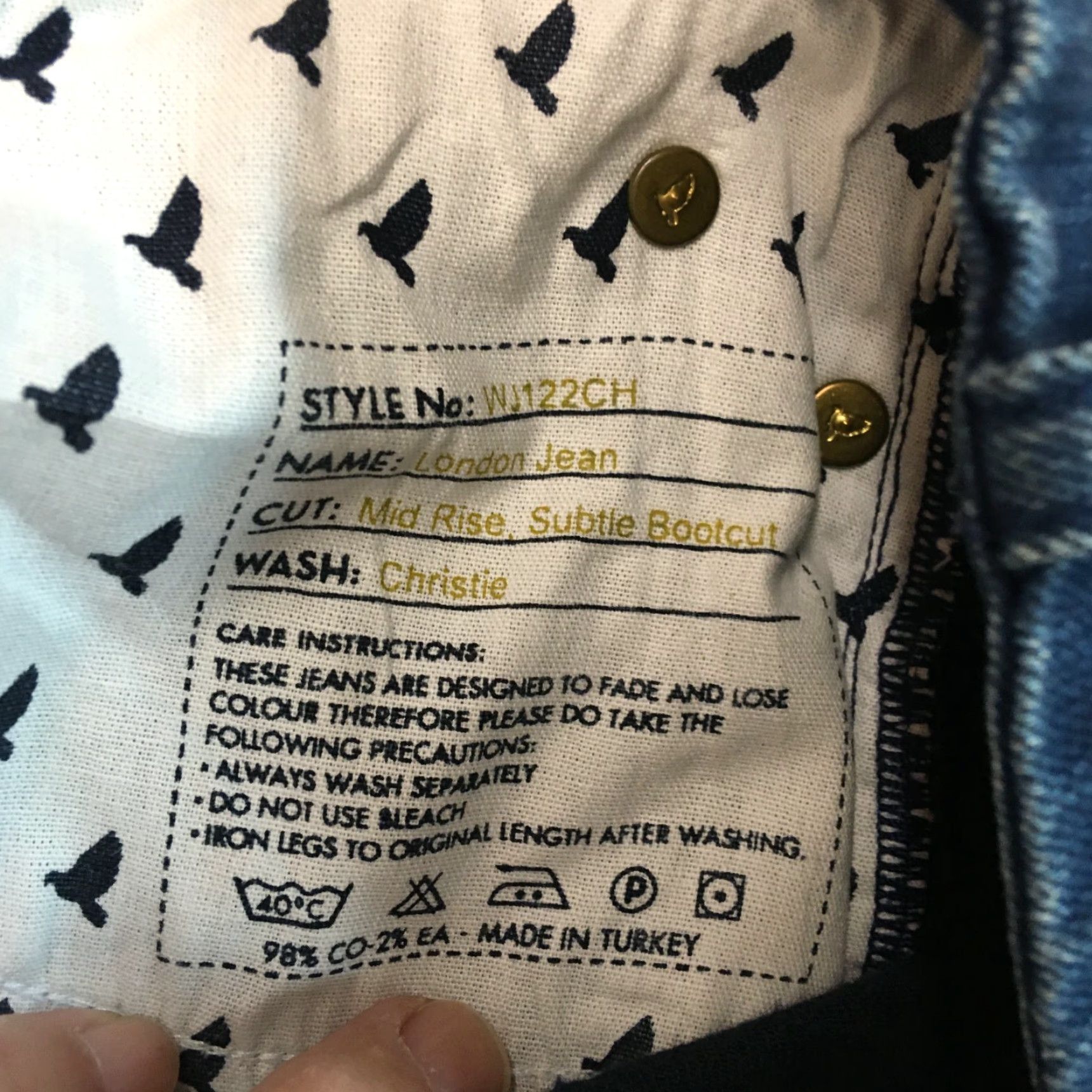 Vintage MiH Jeans Womens The London Mid Rise Subtle Bootcut Blue Denim Jeans Size 27 Size 30" / US 8 / IT 44 - 5 Thumbnail