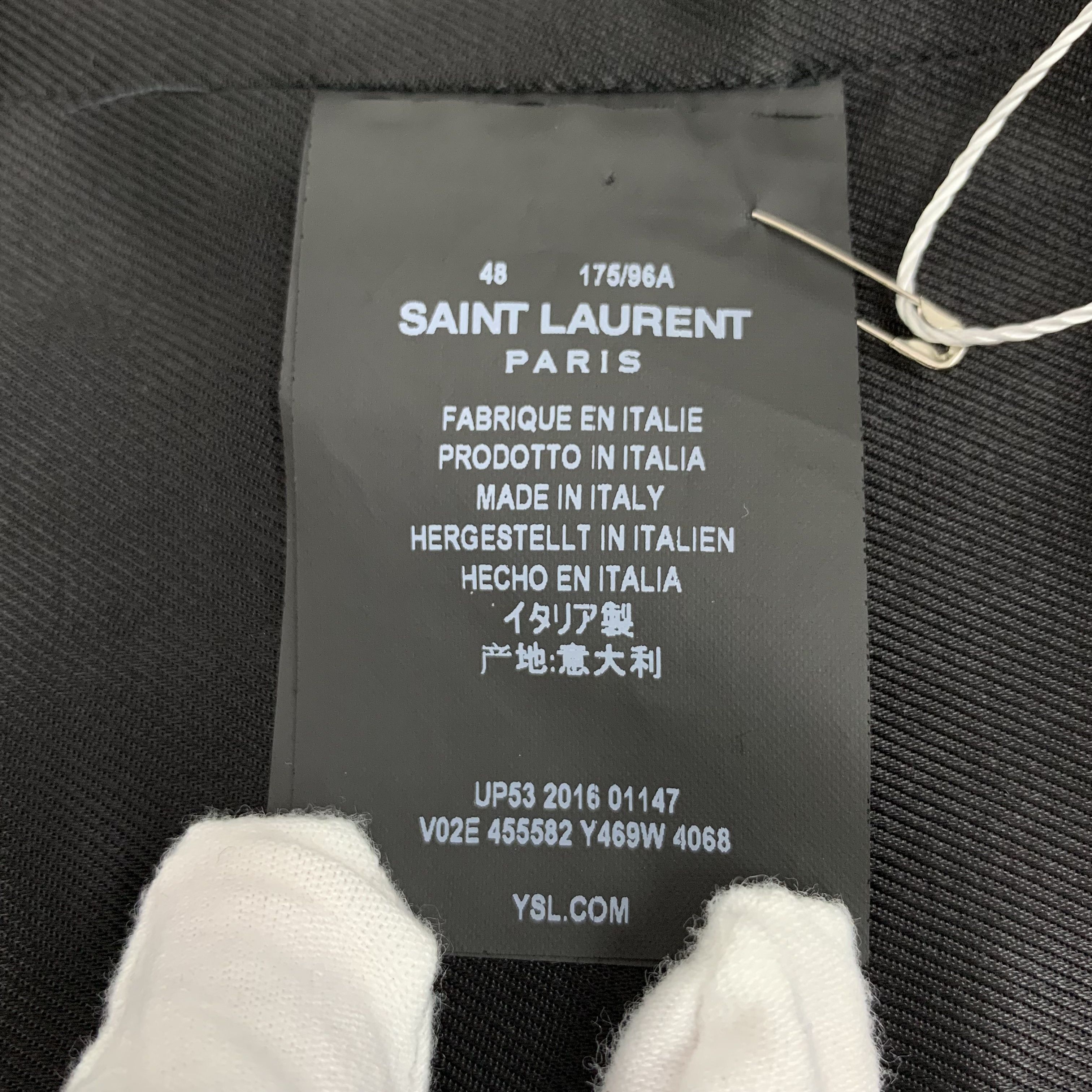 Saint Laurent Paris Saint Laurent Jacket – Blue (Size S) Size S / US 4 / IT 40 - 3 Thumbnail