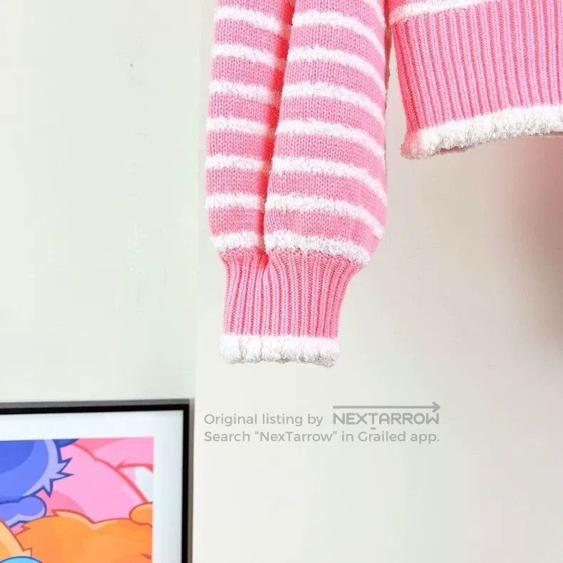 Chanel Chanel 20S pink and white striped knitted sweater Size XS / US 0-2 / IT 36-38 - 4 Thumbnail
