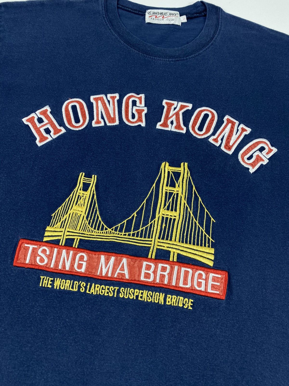 Vintage 🔥LASTDROP🔥 90s Single Stitch Hong Kong Tsing Ma Bridge Embro Size US M / EU 48-50 / 2 - 6 Thumbnail