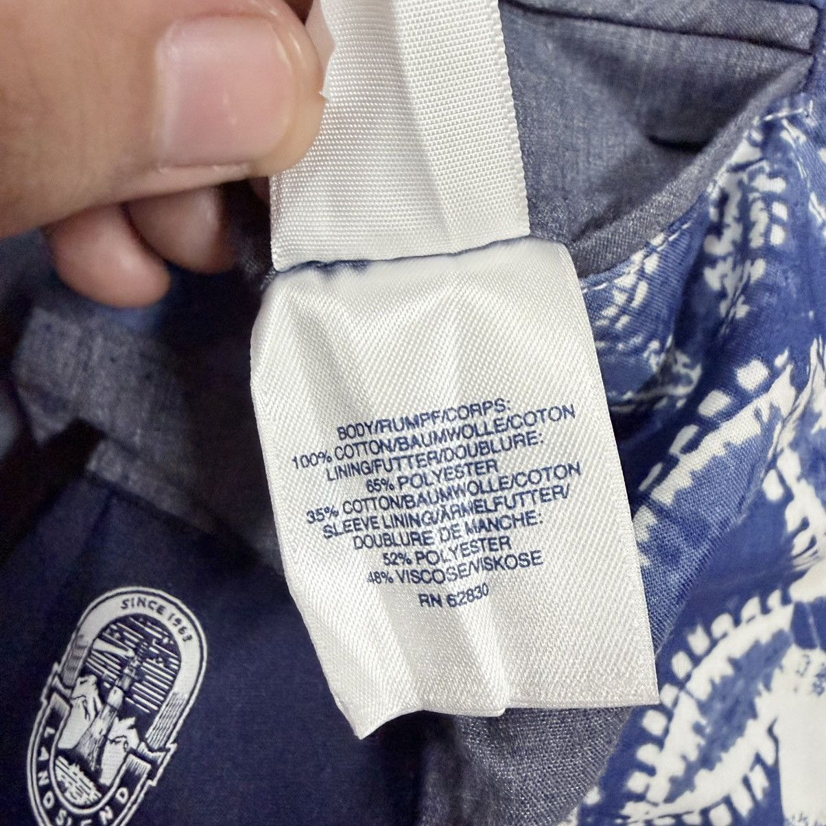 Lands' End Vtg💥Land’s End Shibori Tie Dye Classic Fit Blazer Jacket Size 44R - 23 Thumbnail