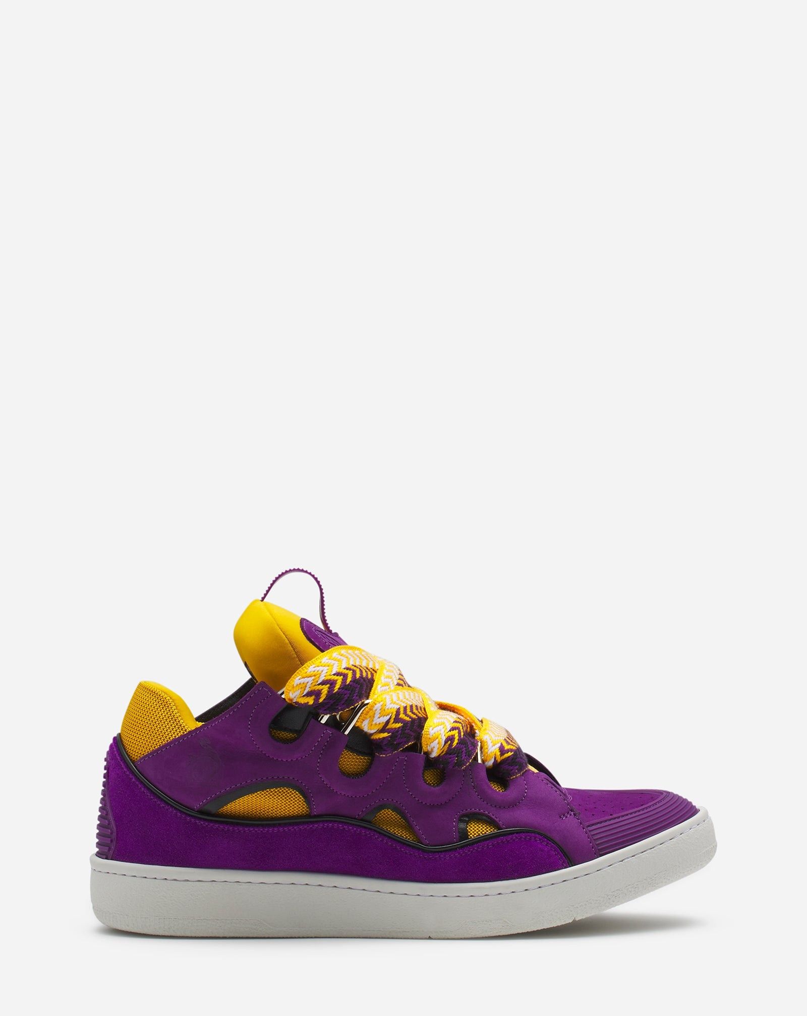 Lanvin oc11z0325 Curb Low-Top Sneakers in Purple/Yellow Size US 8.5 / EU 41-42 - 1 Thumbnail
