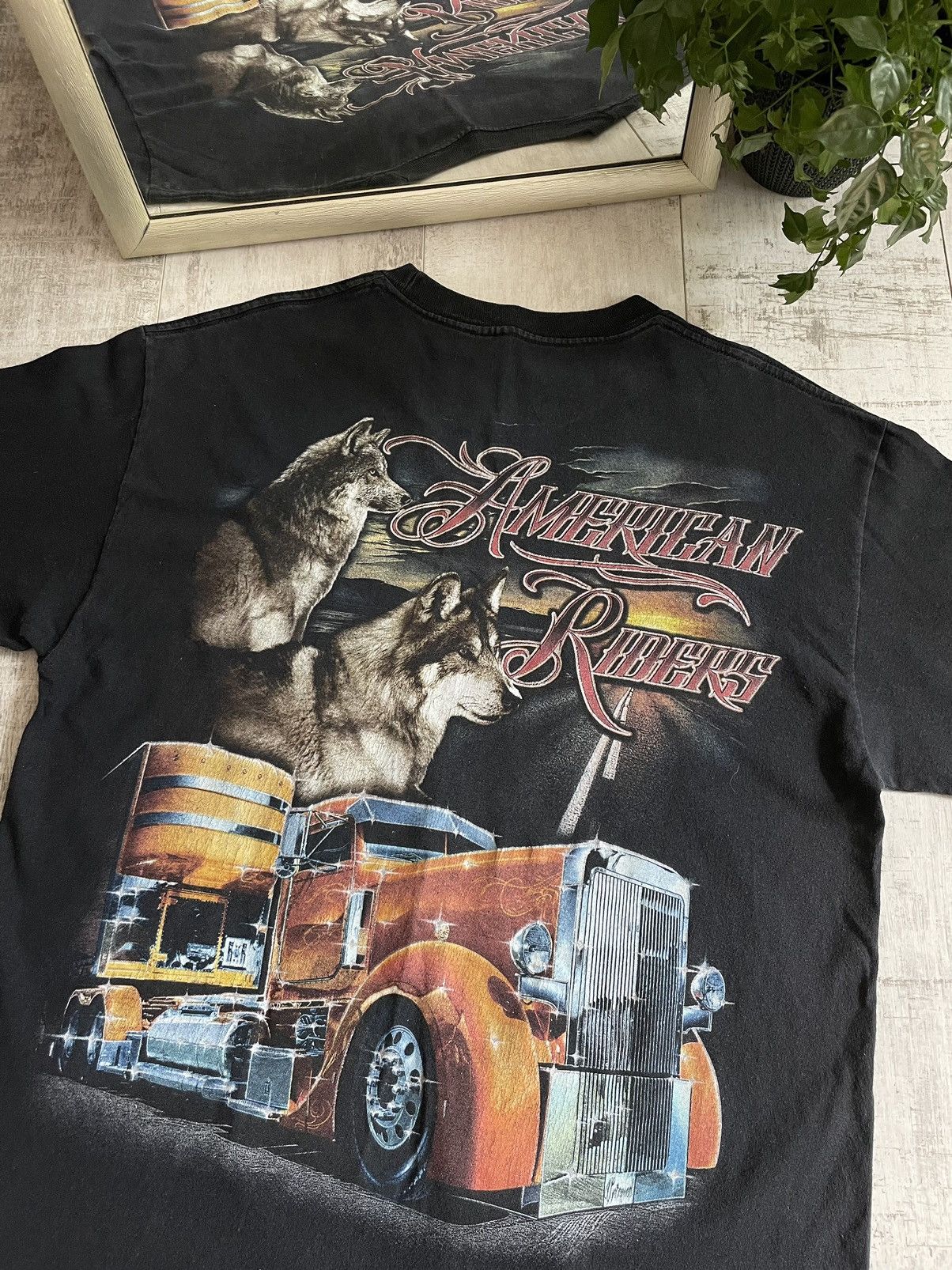 Other Vintage 3D Emblem American Riders 90’s T-Shirt Truck Wolf Size US L / EU 52-54 / 3 - 5 Thumbnail