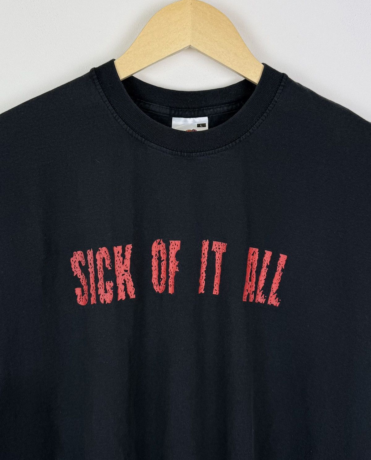 Fruit Of The Loom Sick of It All Hard Rock Band Tour T-shirt Made Black Merch Size US L / EU 52-54 / 3 - 2 Thumbnail
