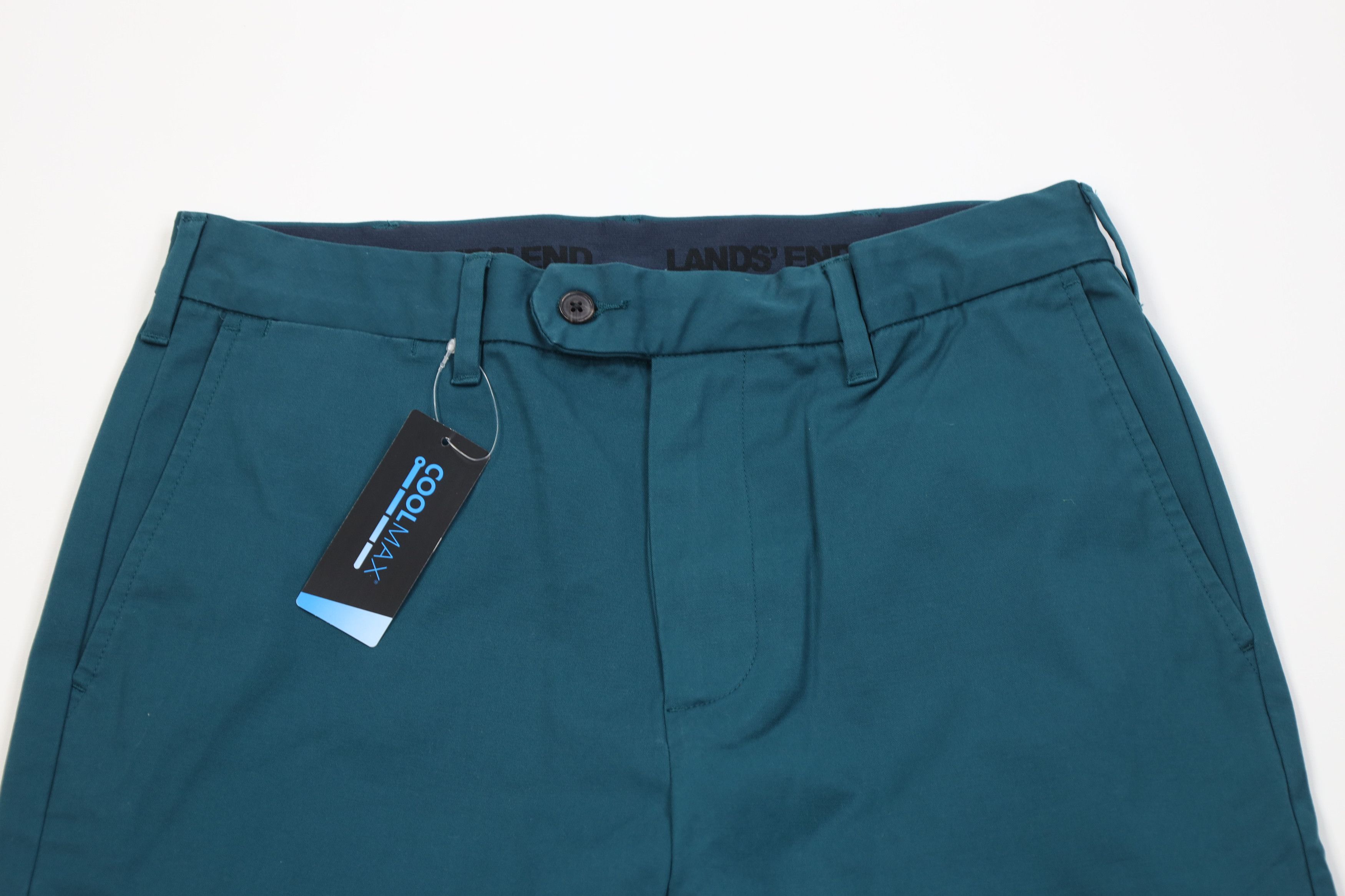 Lands' End New Lands End Cuffed Stretch Straight Leg Chino Pants Teal Size US 32 / EU 48 - 2 Thumbnail