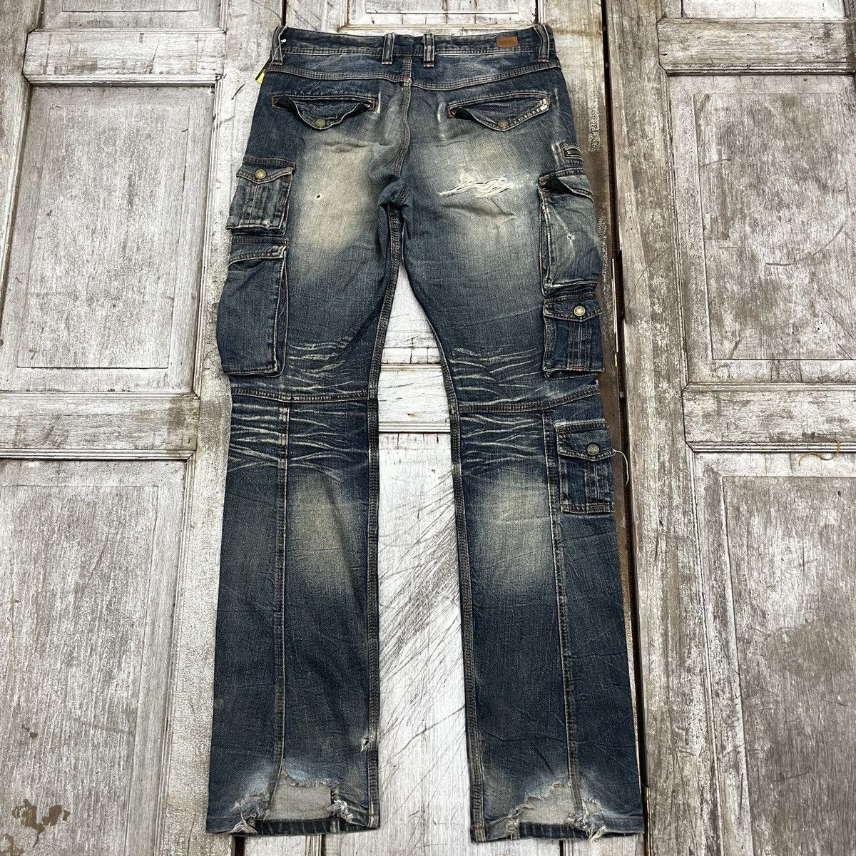 Japanese Brand × Matsuda × PPFM Distressed NicoleClub For Men Multipocket Cargo Jeans wc352 Size US 33 - 3 Thumbnail