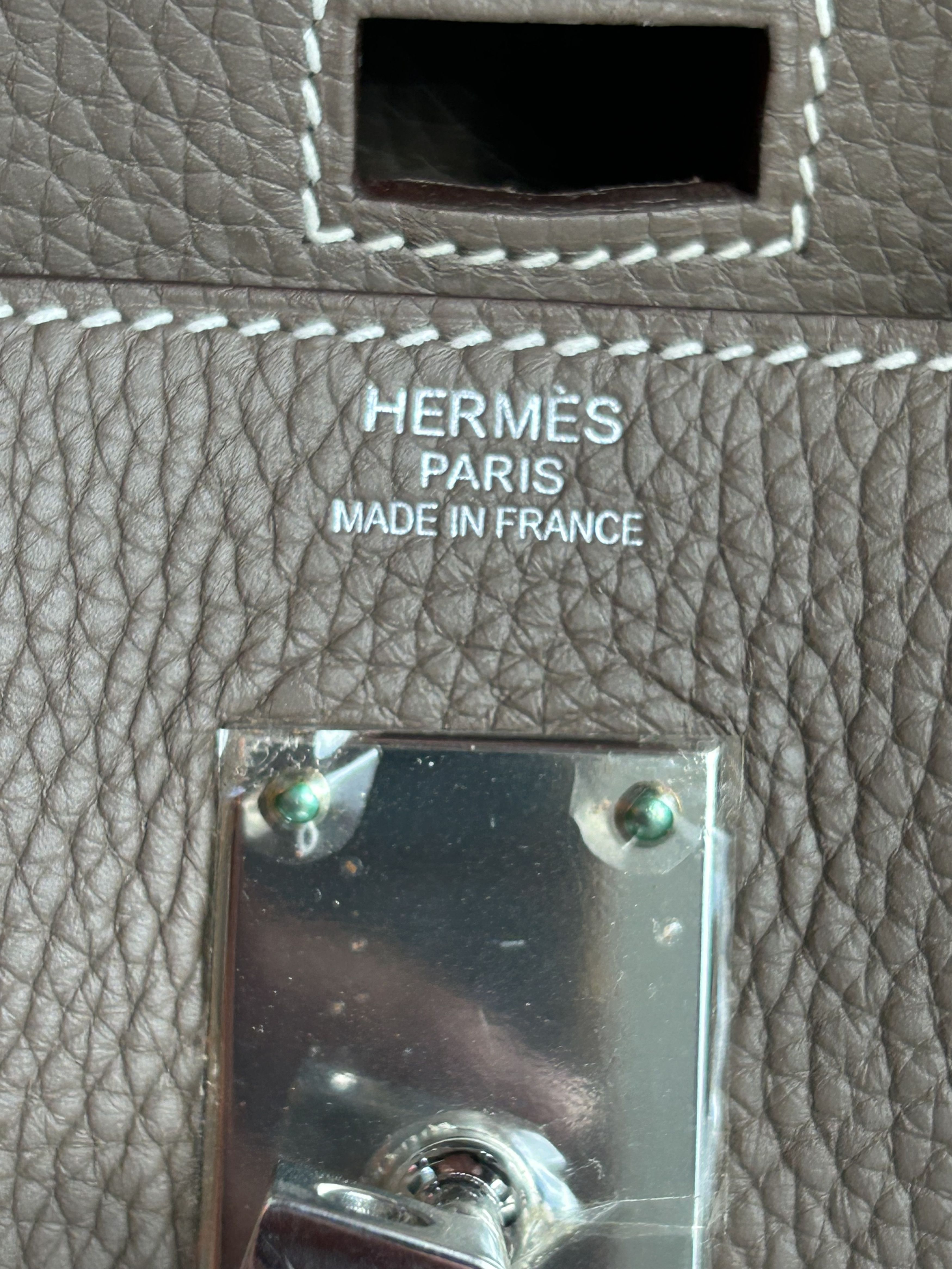 Hermes Hermes Etoupe Togo & Palladium Hardware HAC Birkin 50 Size ONE SIZE - 7 Thumbnail