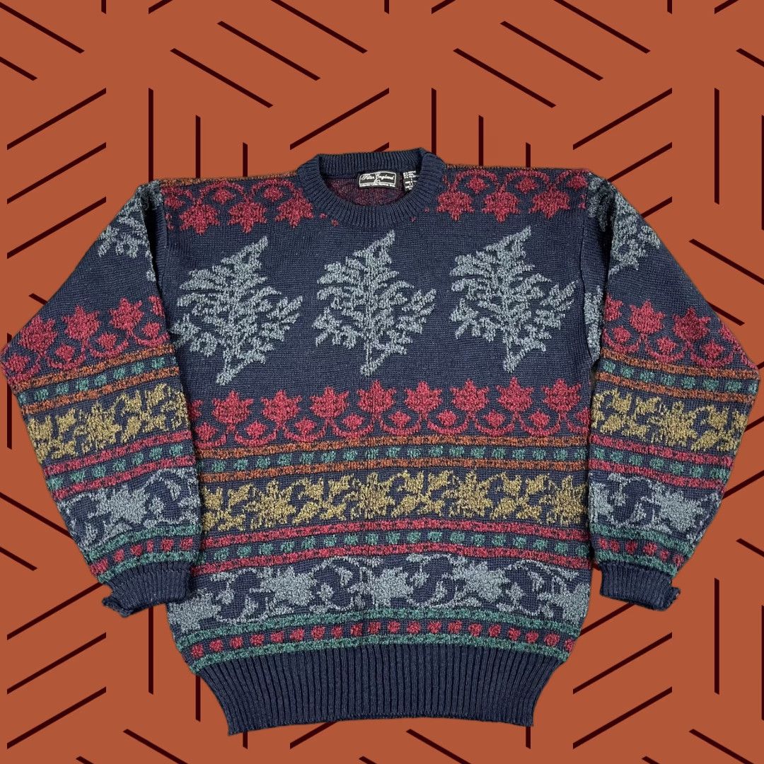 Vintage VINTAGE PETER ENGLAND Sweater Mens Large Wool Blend Knit Crew Grandpa Retro Jumper 90s Size US L / EU 52-54 / 3 - 1 Thumbnail