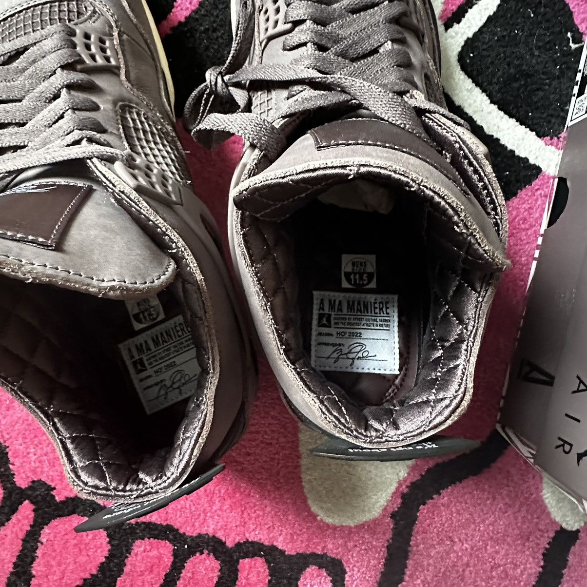 A Ma Maniere × Jordan Brand Jordan 4 Retro SP A Ma Maniére Violet Ore Size US 11.5 / EU 44-45 - 7 Thumbnail