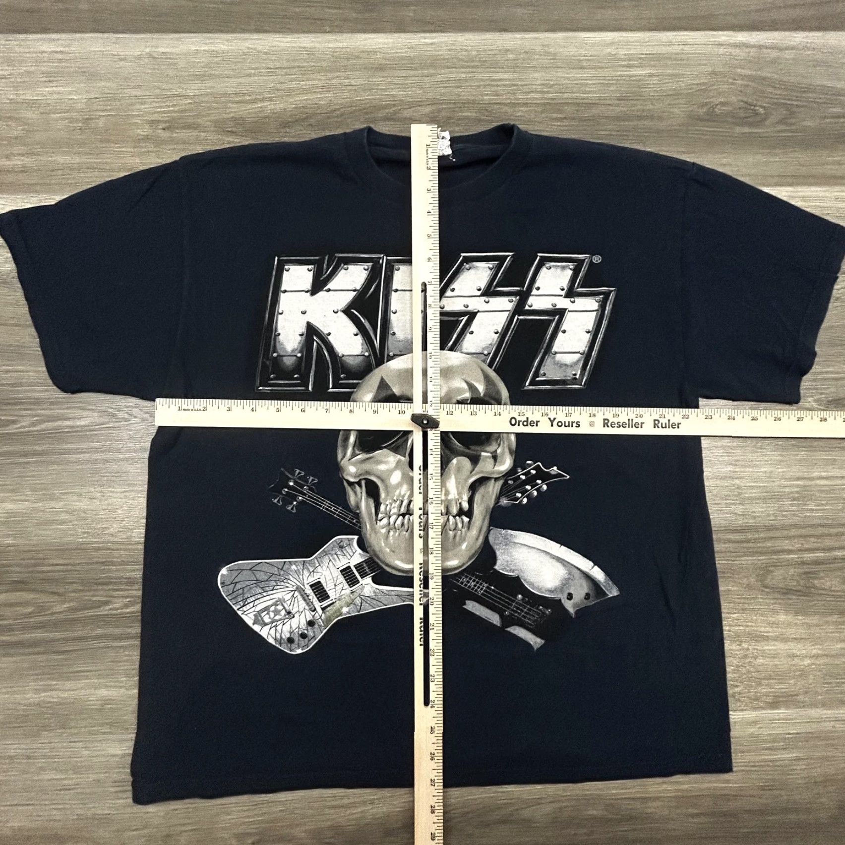 Doublet KISS Shirt Mens XL Black Skull Guitars Rock Concert The Tour 2012 Double Sided Size US XL / EU 56 / 4 - 7 Thumbnail