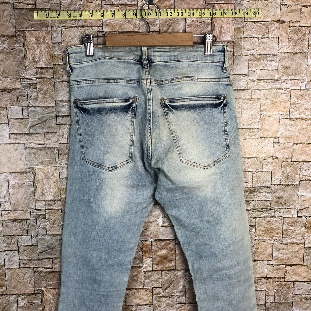 Vintage H&M Blue Distressed ripped Denim Pants #A453 Size US 32 / EU 48 - 18 Thumbnail