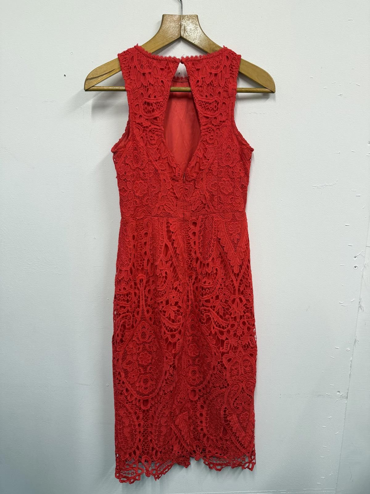 Other Red Lace Sleeveless Dress UK Size 10 Size M / US 6-8 / IT 42-44 - 5 Thumbnail