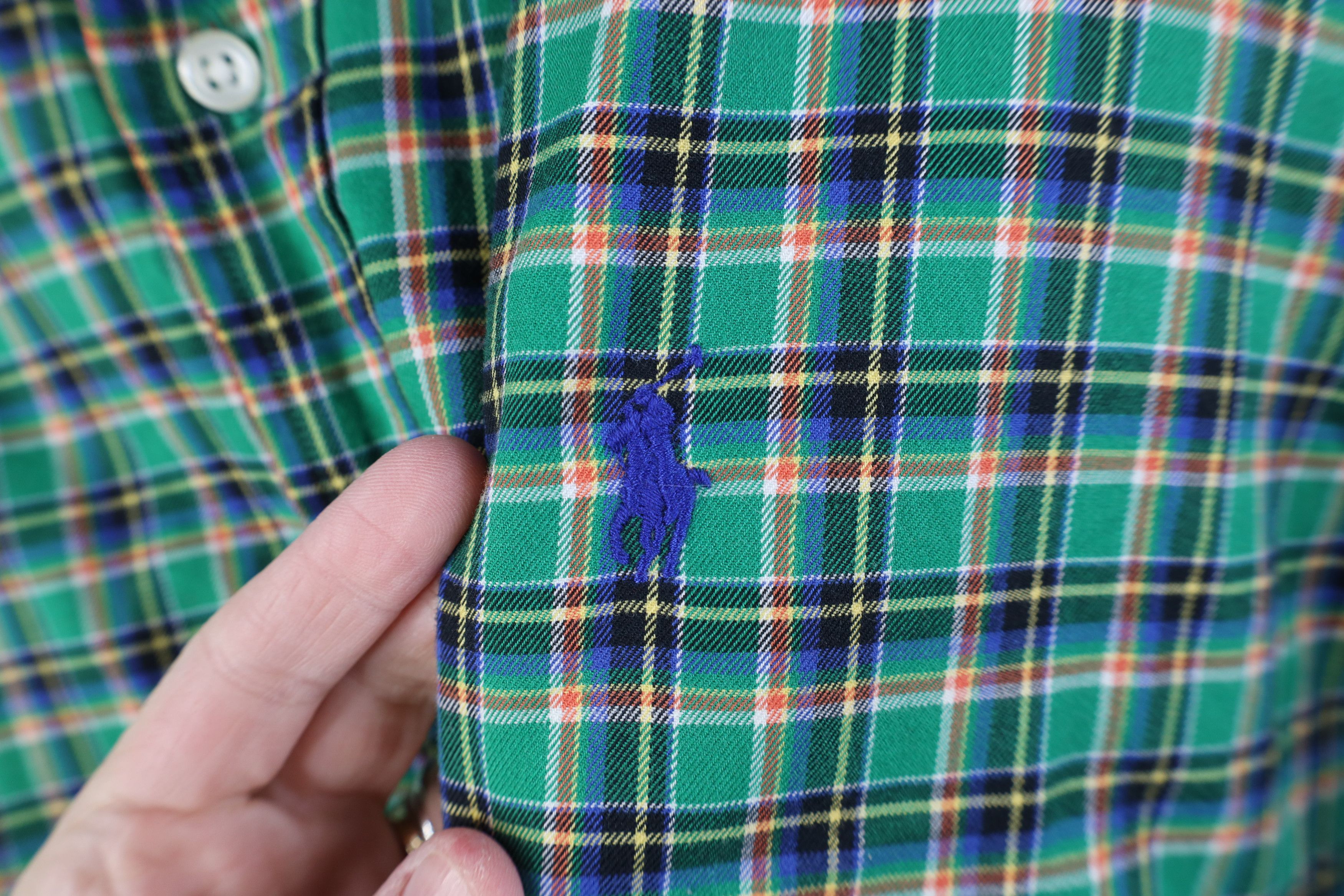 Ralph Lauren Vintage 90s Ralph Lauren Flannel Collared Button Down Shirt Size US XL / EU 56 / 4 - 4 Thumbnail