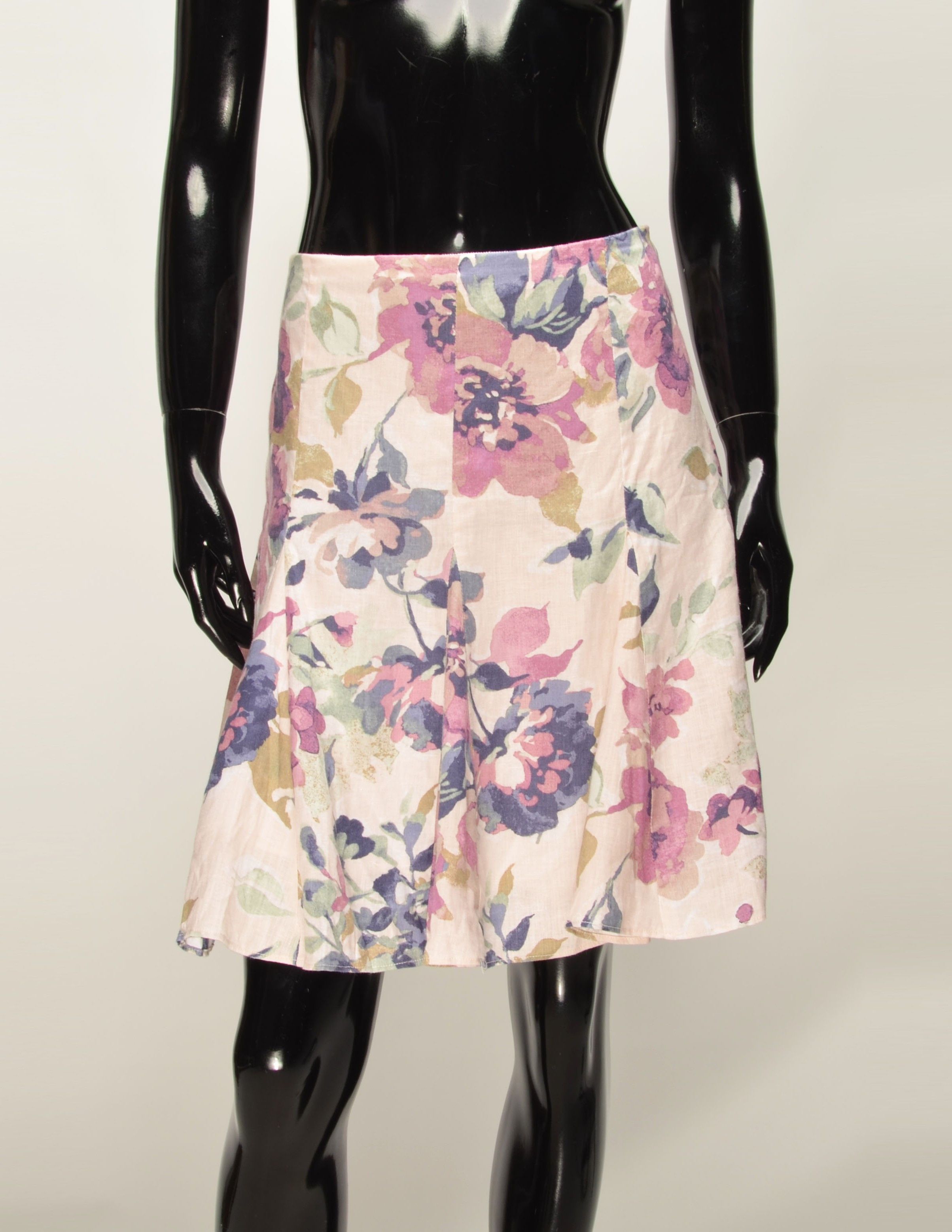 Ralph Lauren Vintage Ralph Lauren Black Label Cottagecore Linen Skirt Size 32" / US 10 / IT 46 - 1 Thumbnail