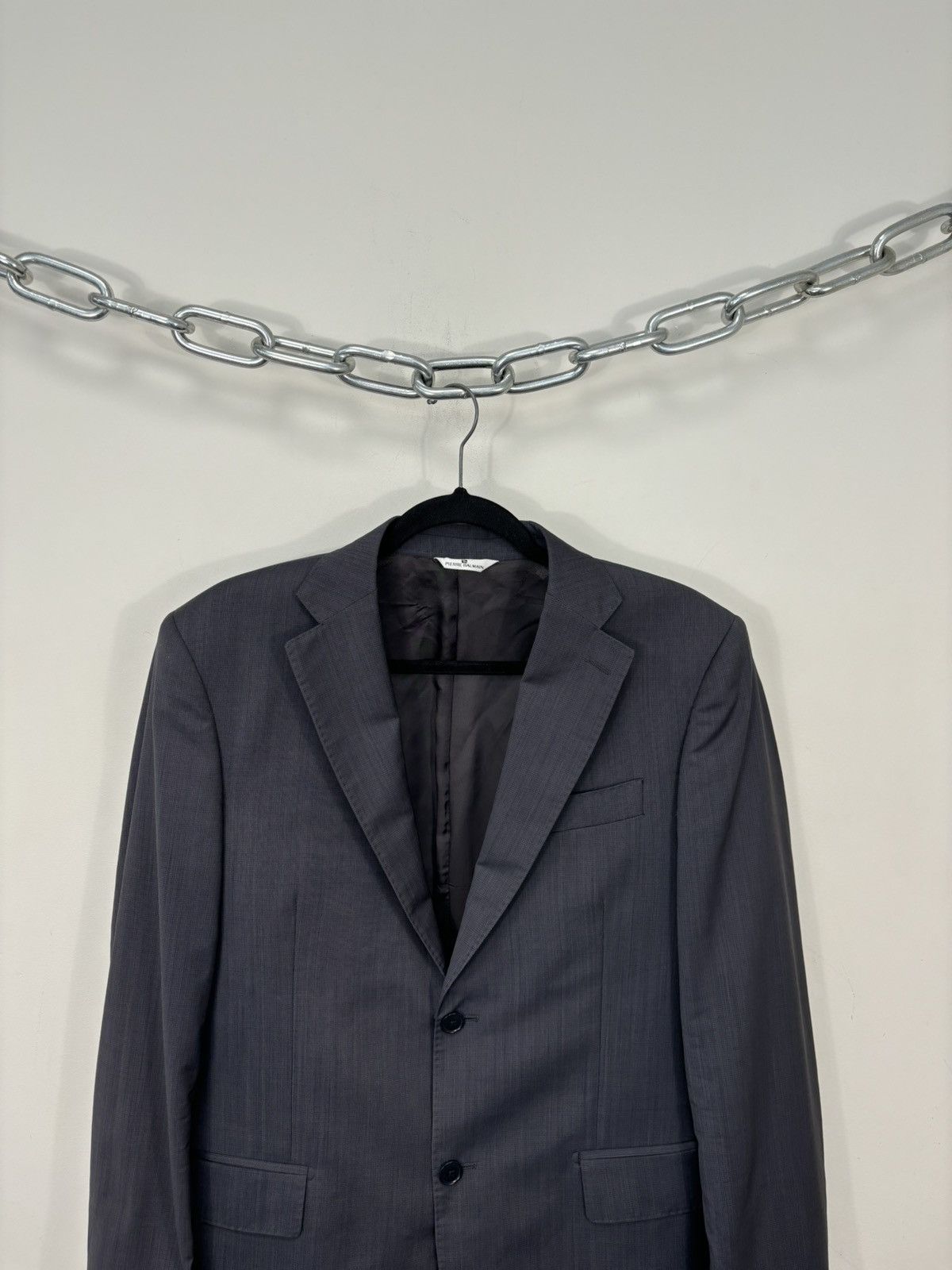 Balmain Pierre Balmain Vintage Men’s Gray Formal Wool Blazer Jacket Size 38R - 4 Thumbnail