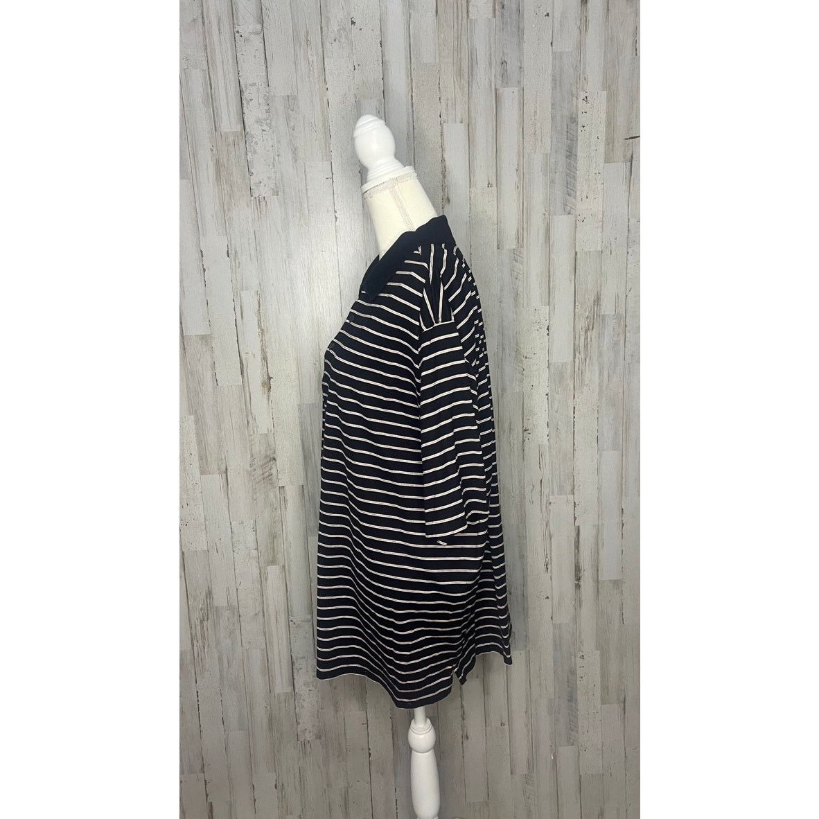 Cutter & Buck Cutter & Buck Men's XL Black/White Striped Polo Shirt Size US XL / EU 56 / 4 - 5 Thumbnail