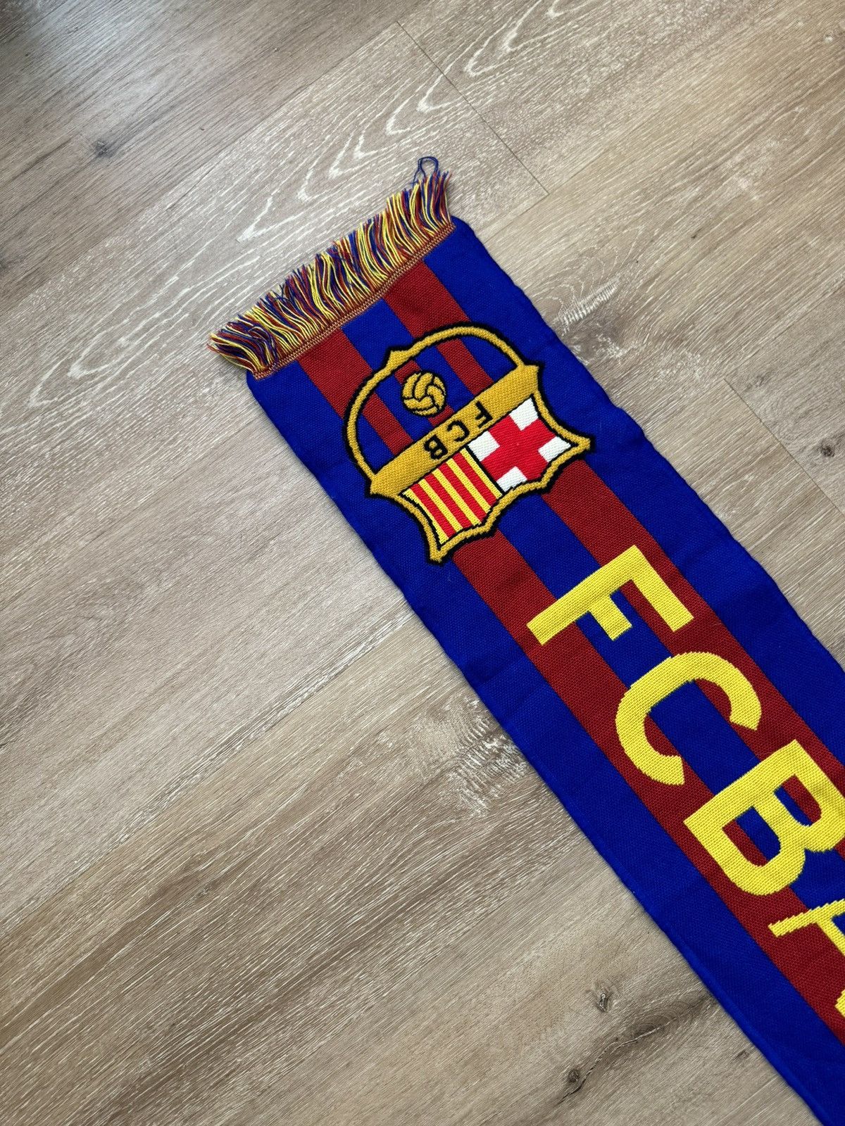 Custo Barcelona OFFICIAL FC BARCELONA TASSELED SUPPORTER SCARF RED/BLUE Size ONE SIZE - 8 Thumbnail