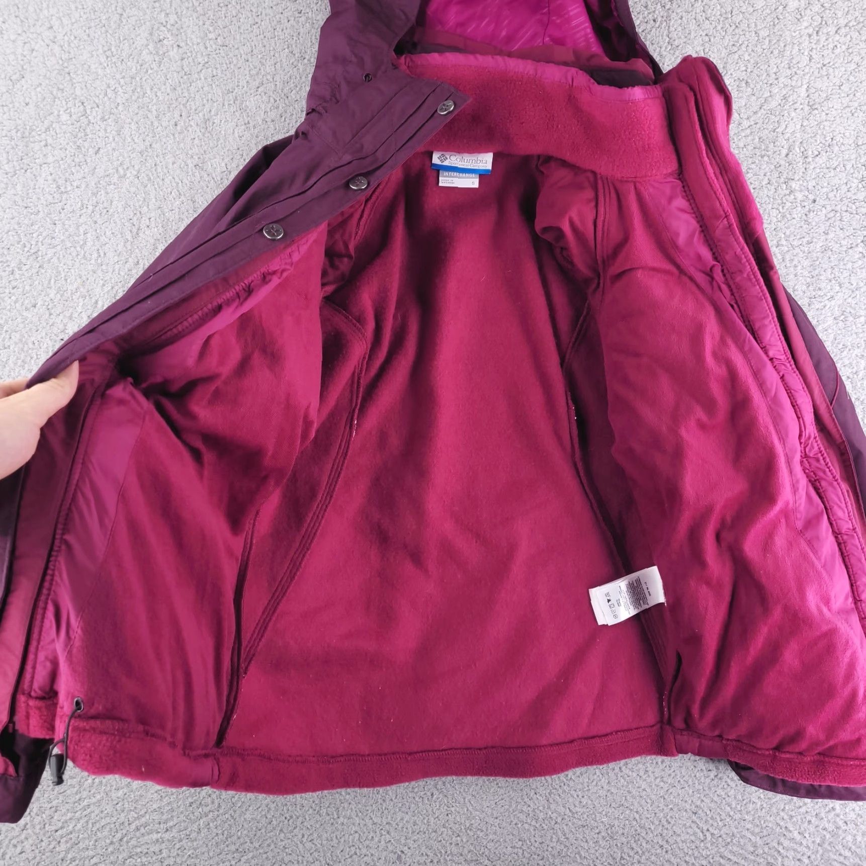 Layer 8 Columbia Jacket Womens Small Purple Nylon Insulated Fleece Layer Size S / US 4 / IT 40 - 3 Thumbnail