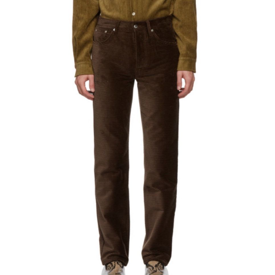 Sefr Sefr Bonanza Trouser Black Moleskin Contrast Stitch
