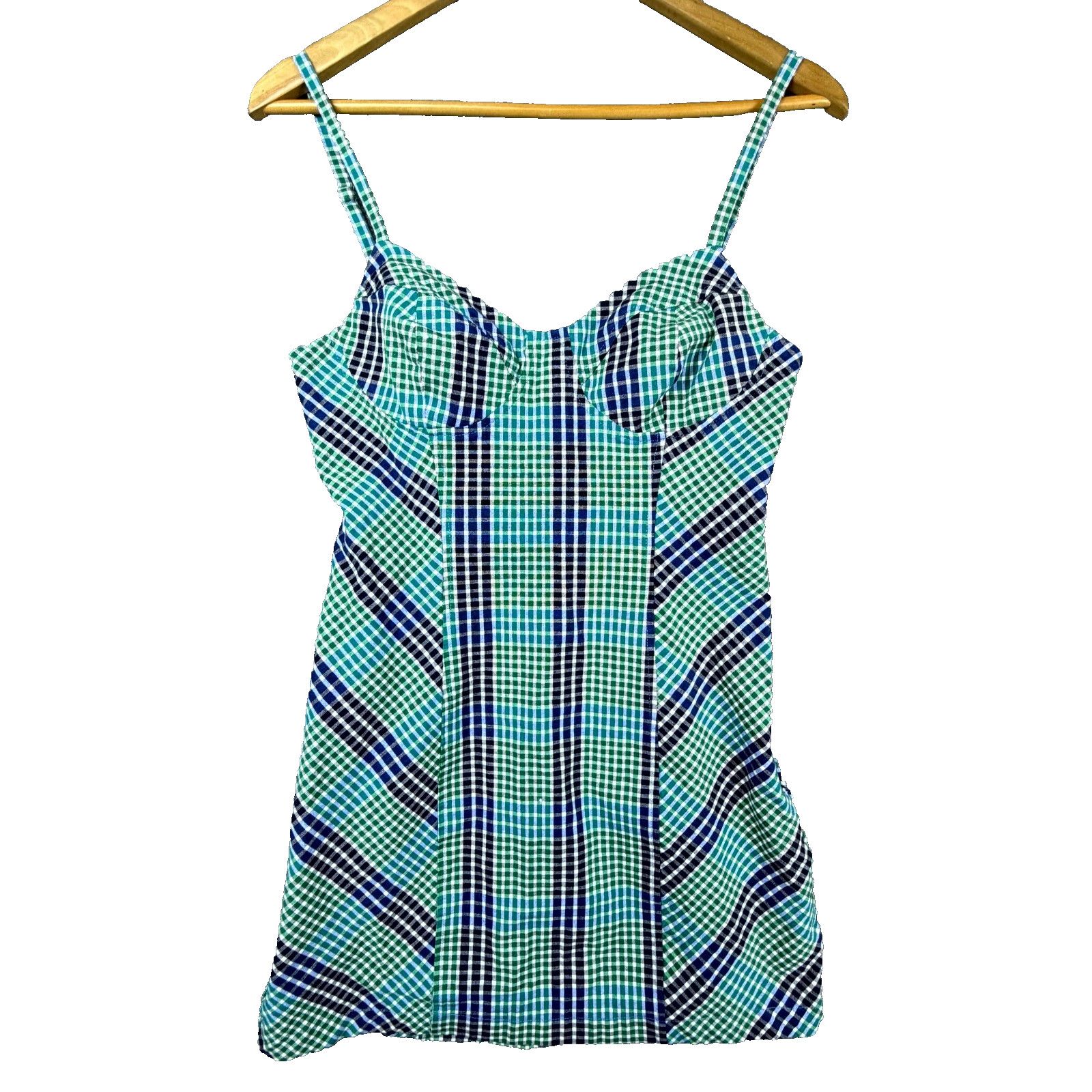 Urban Outfitters Urban Outfitters Margot Strapless Drop Waist Gingham Dress  M | Grailed